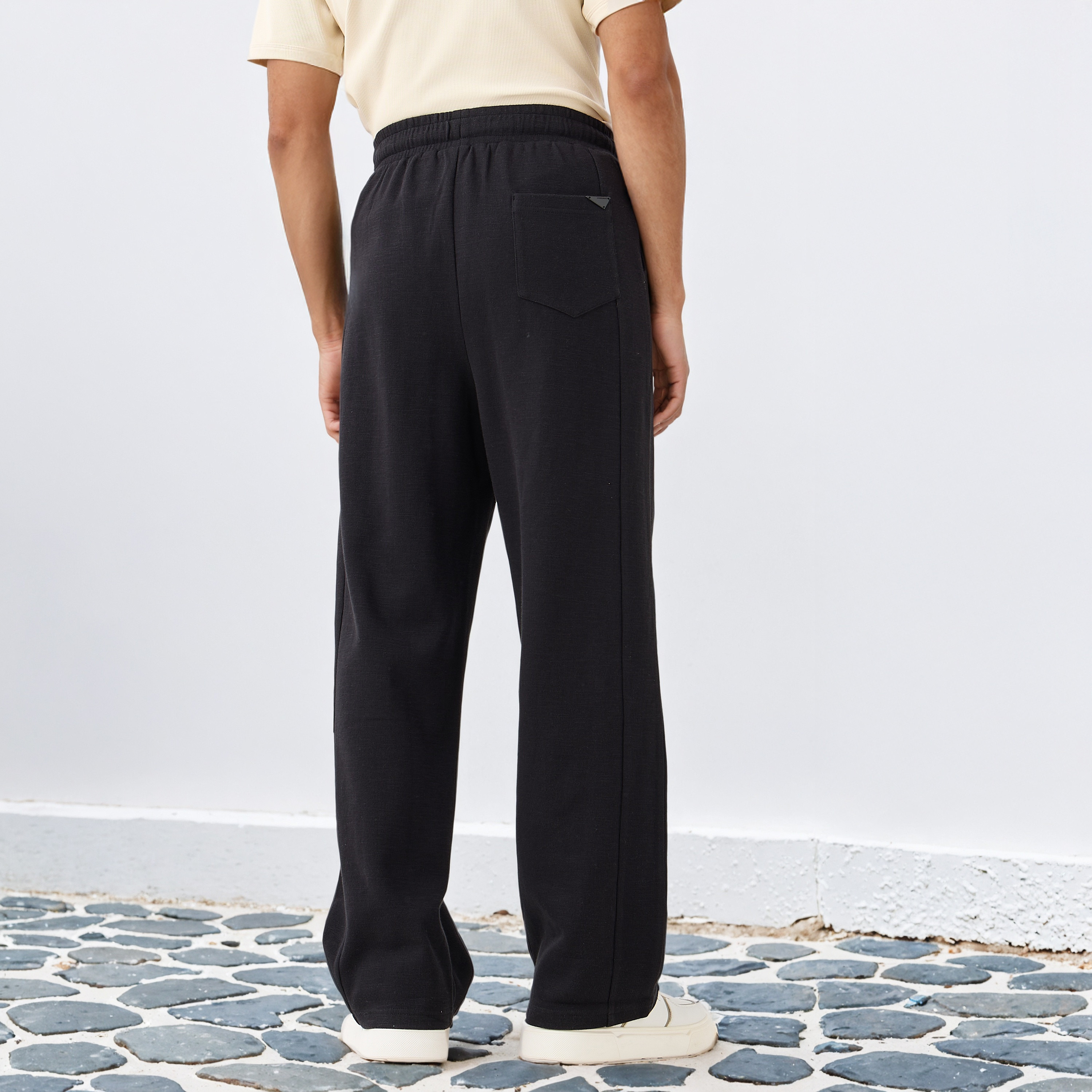 بنطلون رجالي قطن بقصة مستقيمة من لي كوبر-men-clothing-bottoms-joggers-image-3