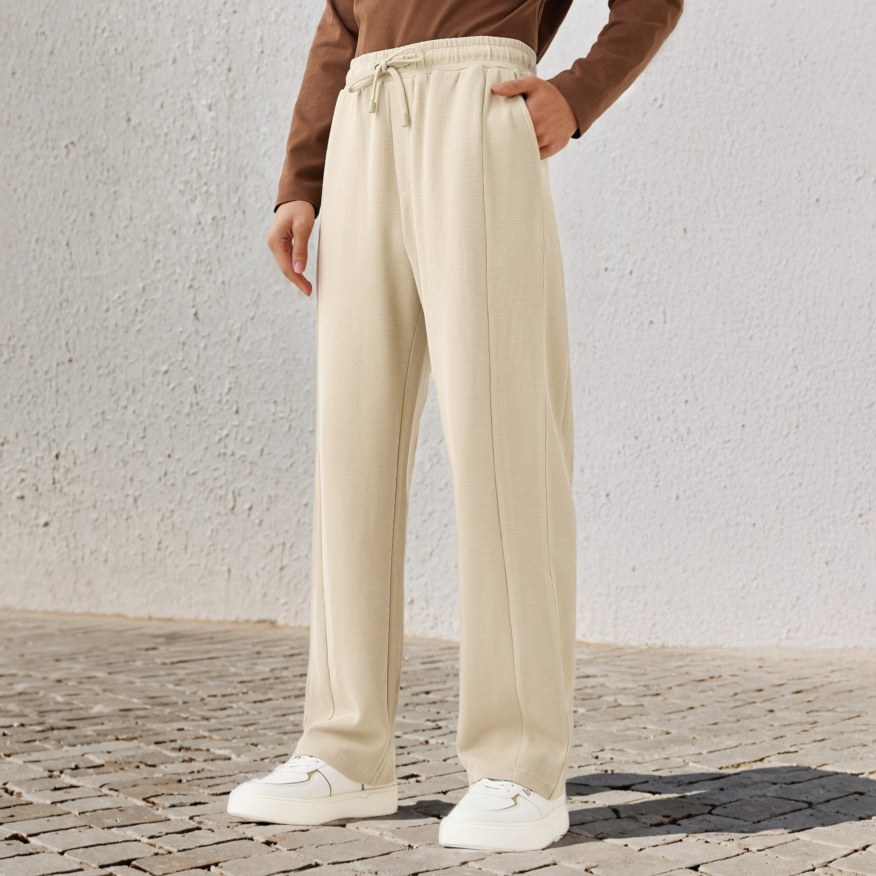 بنطلون رجالي قطن بقصة مستقيمة من لي كوبر-men-clothing-bottoms-joggers-image-6