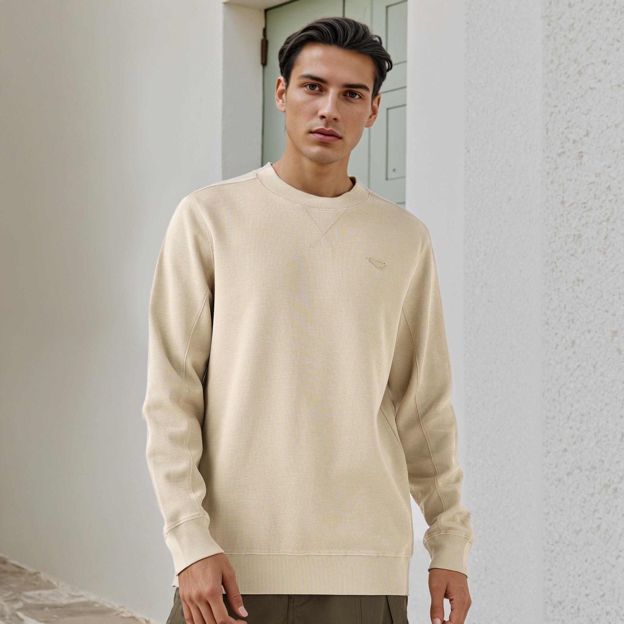 Lee Cooper Textured Sweatshirt-men-winterwear-hoodiesandsweatshirts-image-1