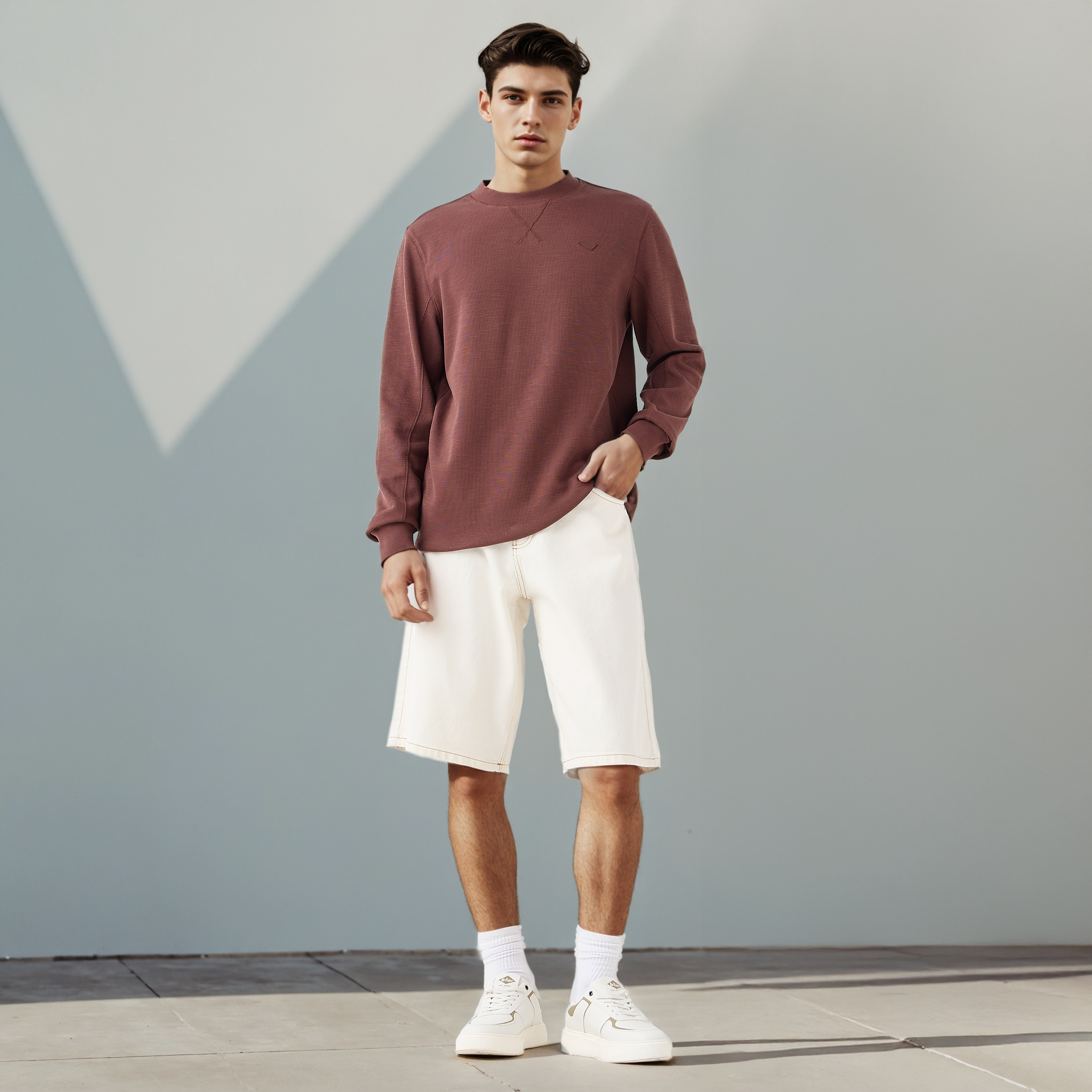 Lee Cooper Textured Sweatshirt-men-winterwear-hoodiesandsweatshirts-image-2