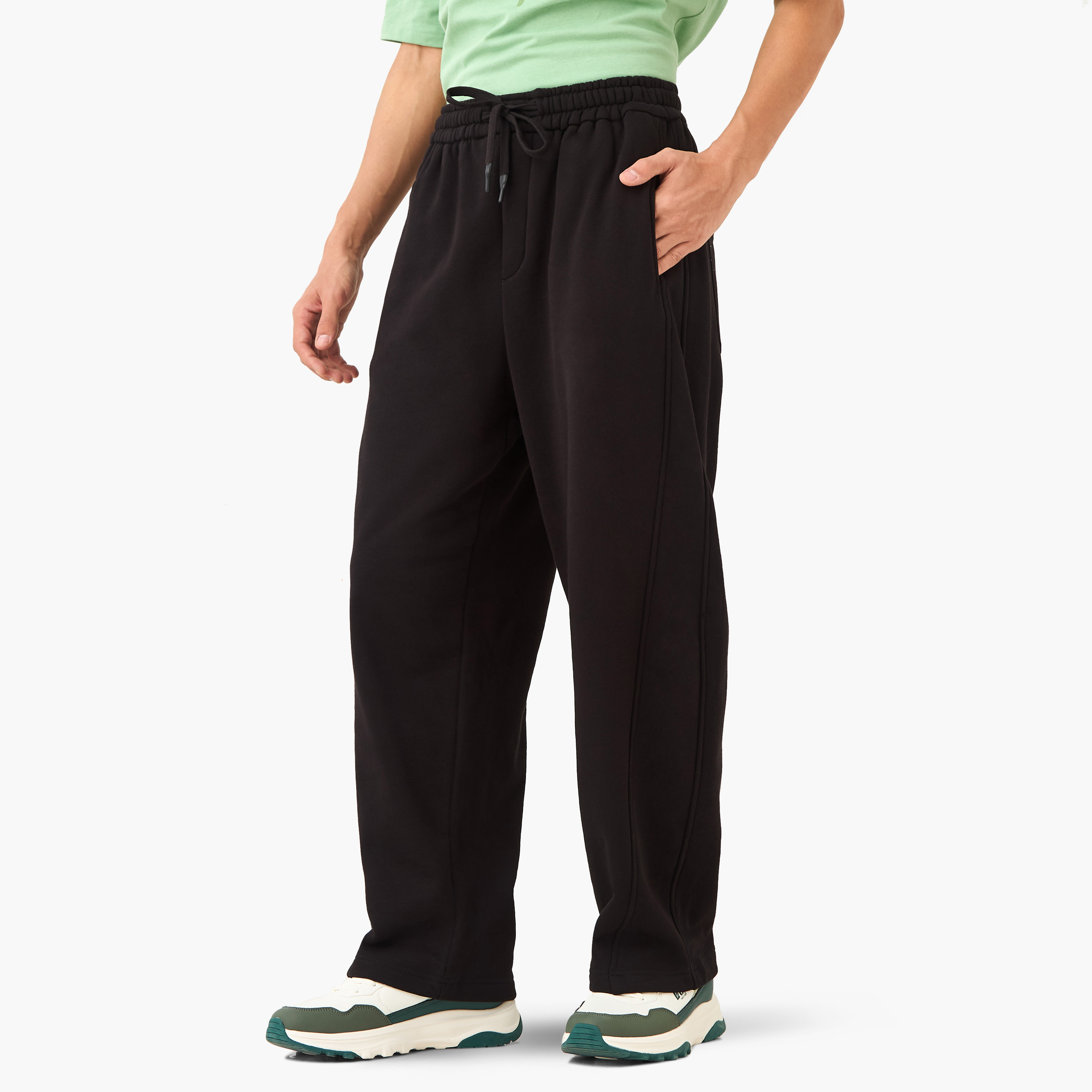 Lee Cooper Men Relaxed Fit Cotton Blend Joggers-men-clothing-bottoms-joggers-image-1