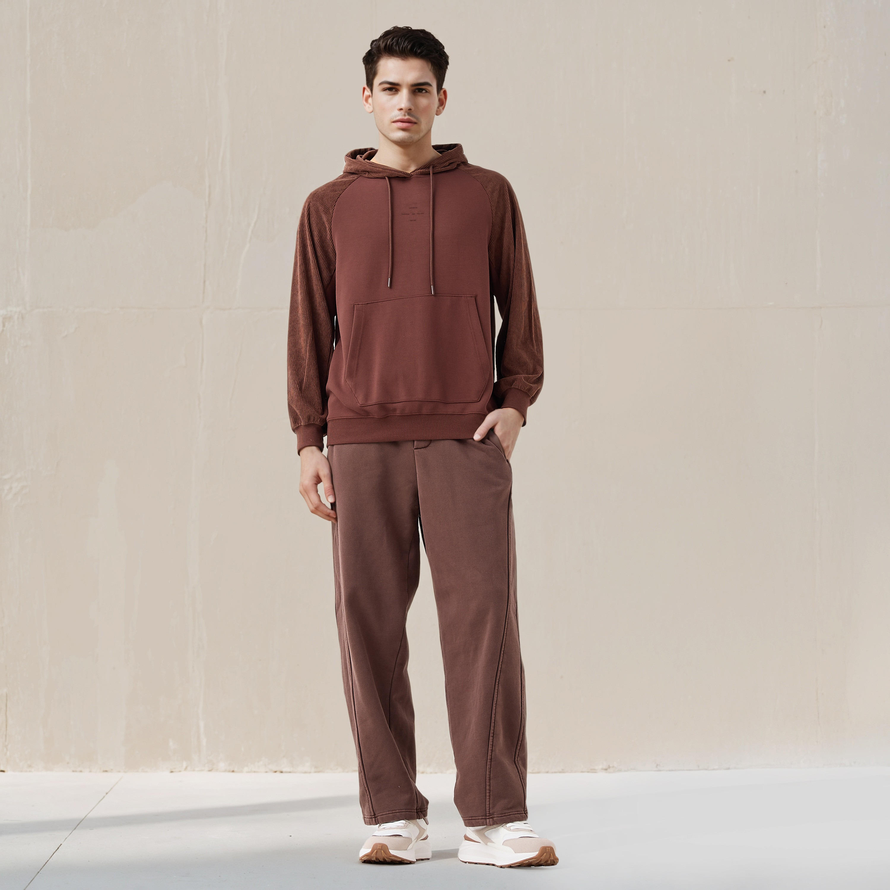 Lee Cooper Men Relaxed Fit Cotton Blend Joggers-men-clothing-bottoms-joggers-image-2