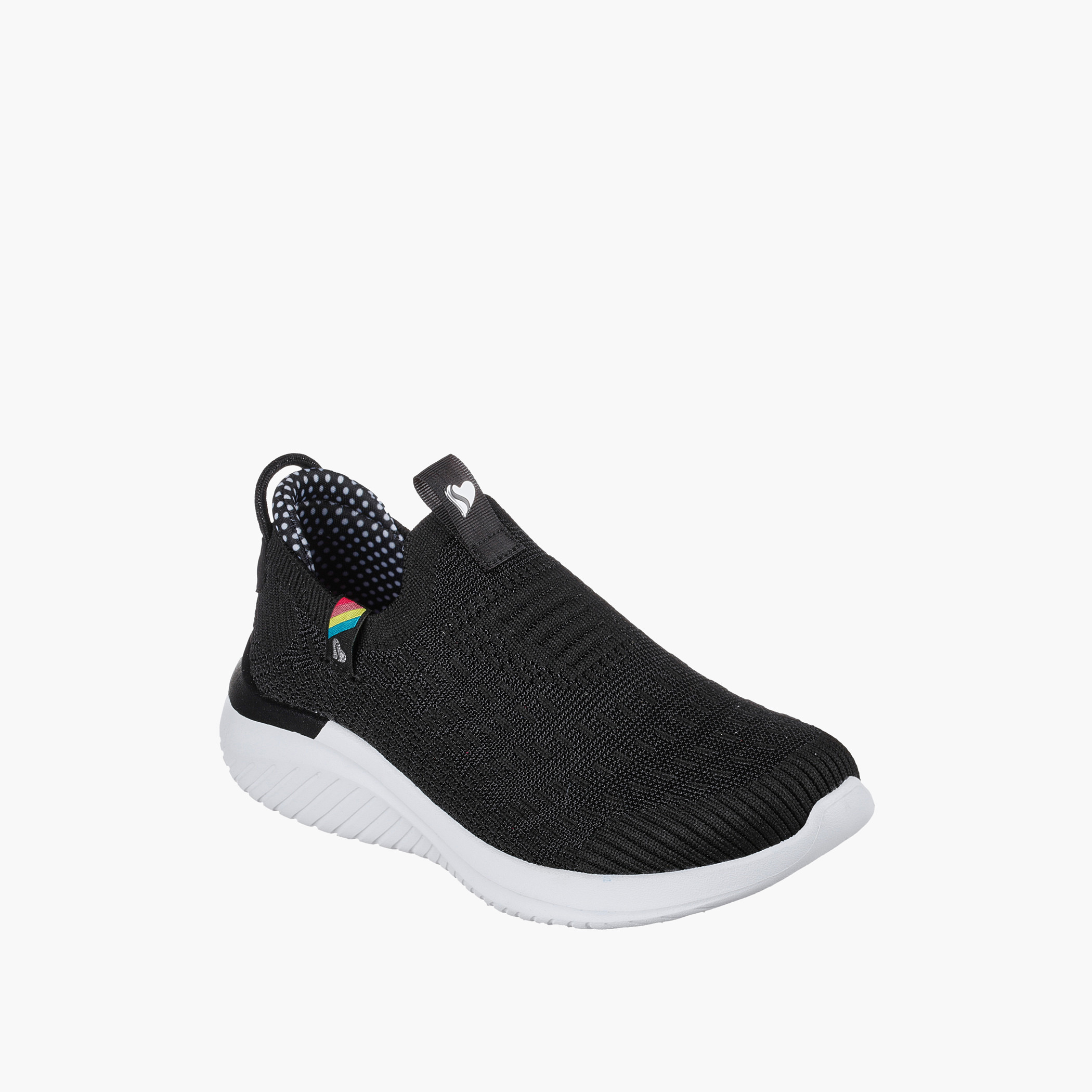 Skechers Kids Black Textured Air Cooled Slip On Shoes-girls-shoes-sneakers-image-1