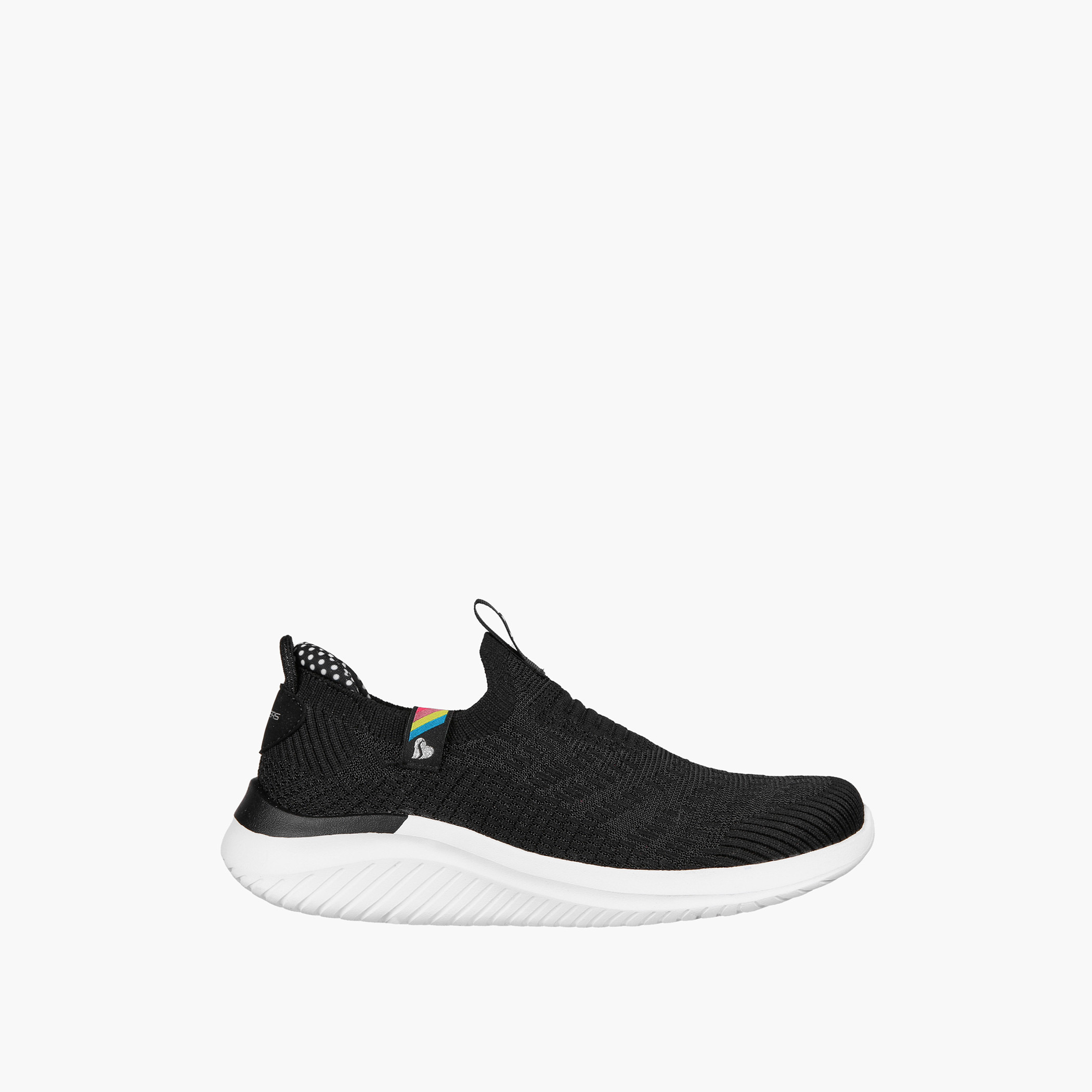حذاء سهل الارتداء مع مبرد بالهواء من سكيتشرز للأطفال بلون أسود مع مزخرف-girls-shoes-sneakers-image-2