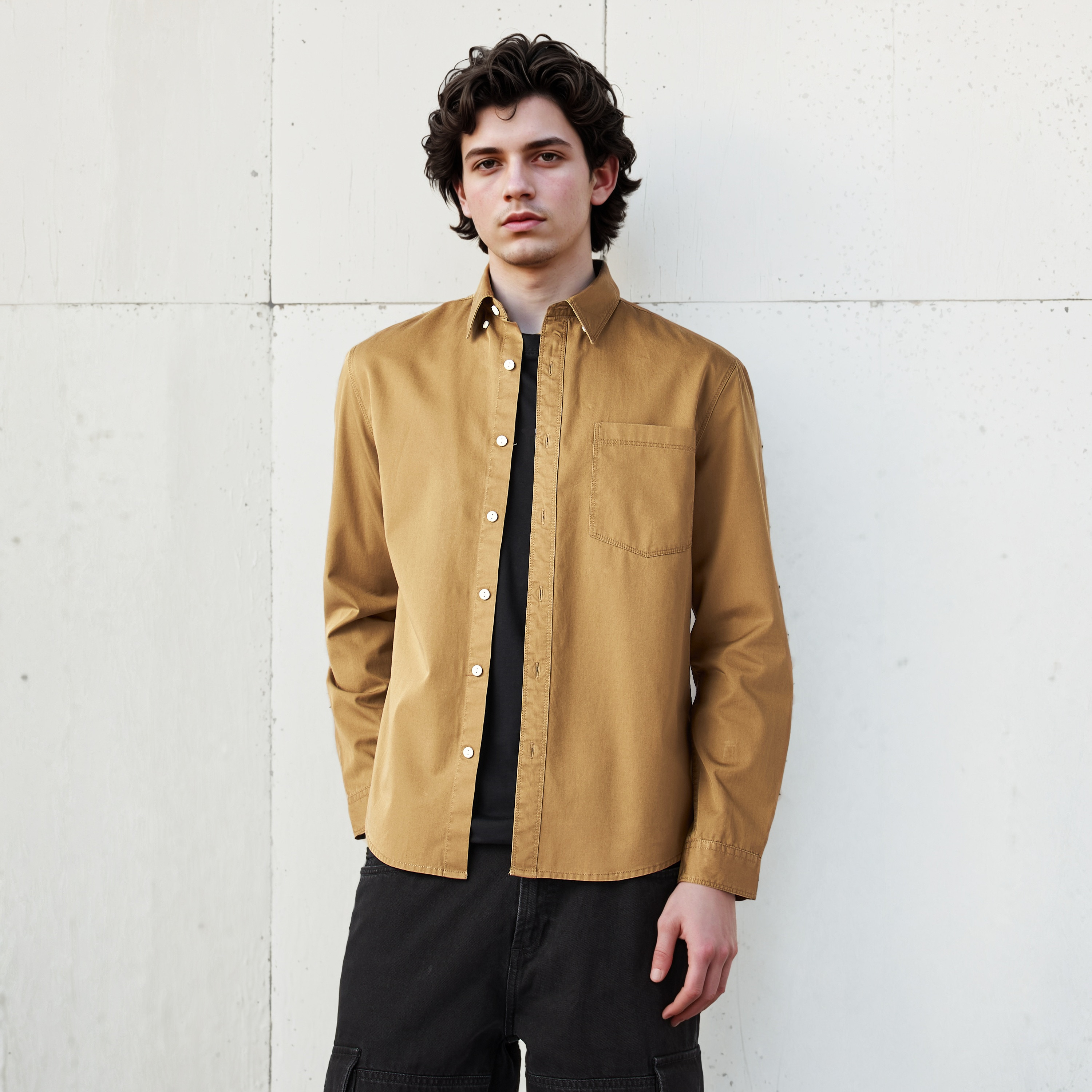 قميص بقصة عادية من لي كوبر-men-clothing-shirts-image-1