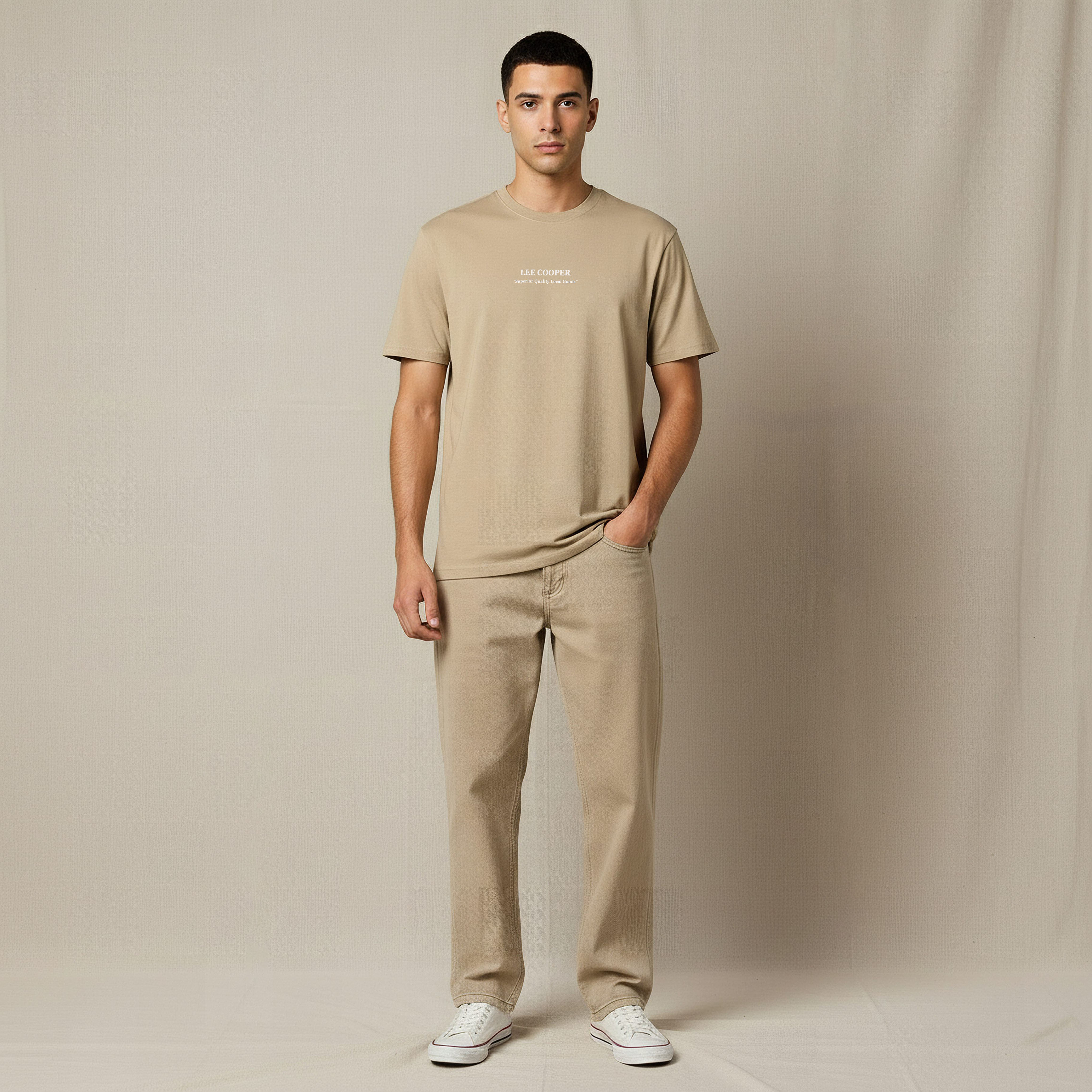 Lee Cooper Men Regular Fit Crew Neck Short Sleeves Logo Print T-shirt-men-clothing-tshirtsandpolos-tshirts-image-2