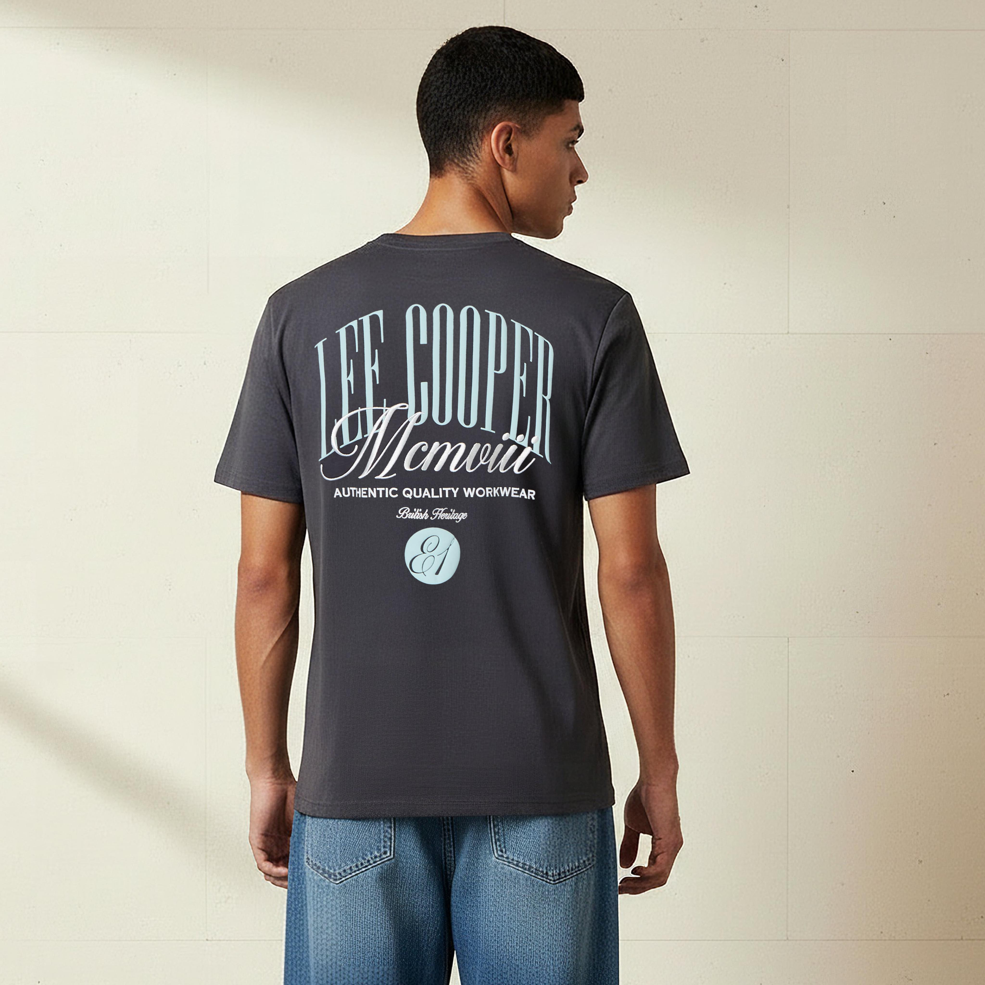 Lee Cooper Men Regular Fit Crew Neck Short Sleeves Logo Print T-shirt-men-clothing-tshirtsandpolos-tshirts-image-3