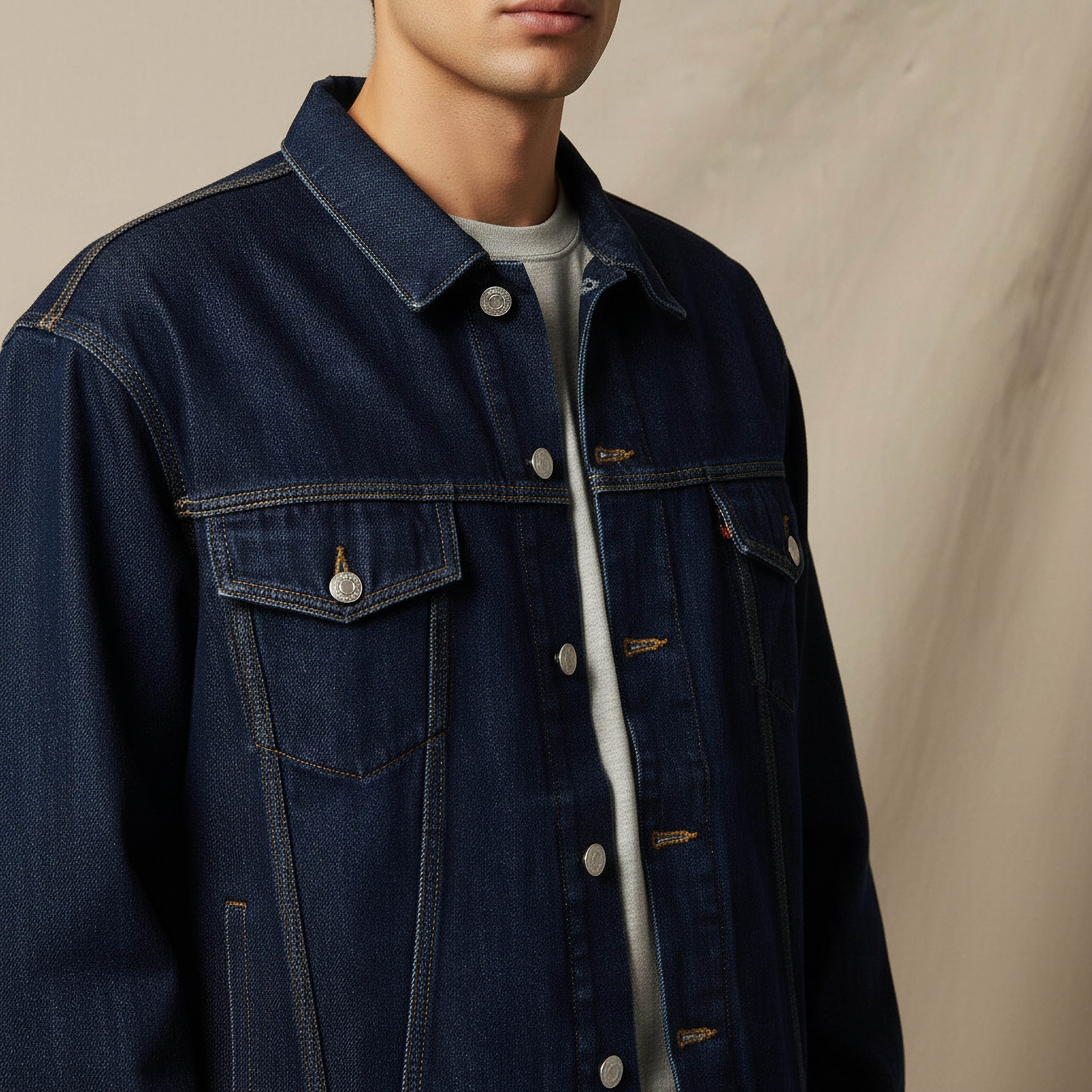 Lee Cooper Men Regular Fit Denim Trucker Jacket-men-clothing-jacketsandblazers-jackets-image-4