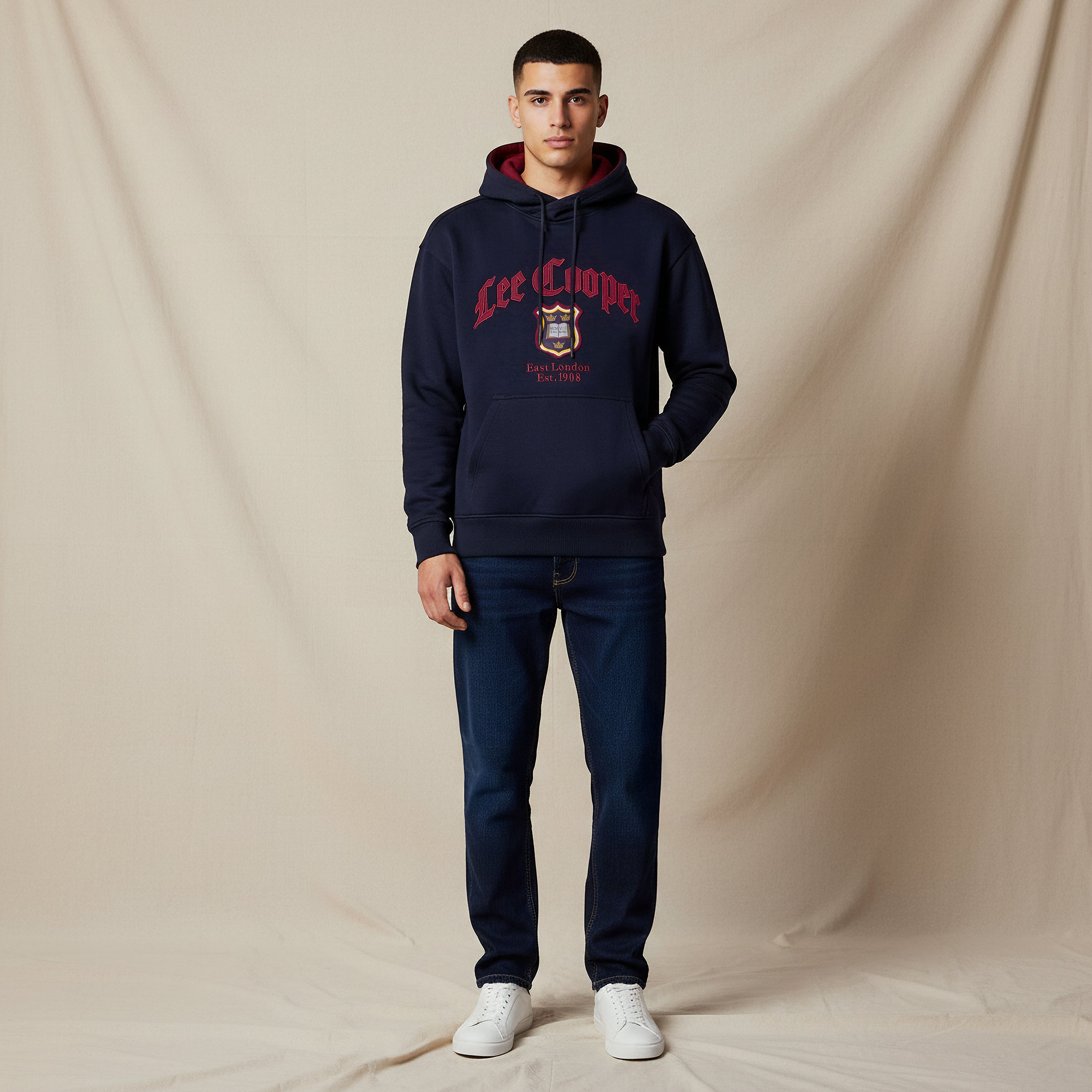 Lee Cooper Men Embroidered Hoodie-men-winterwear-hoodiesandsweatshirts-image-2