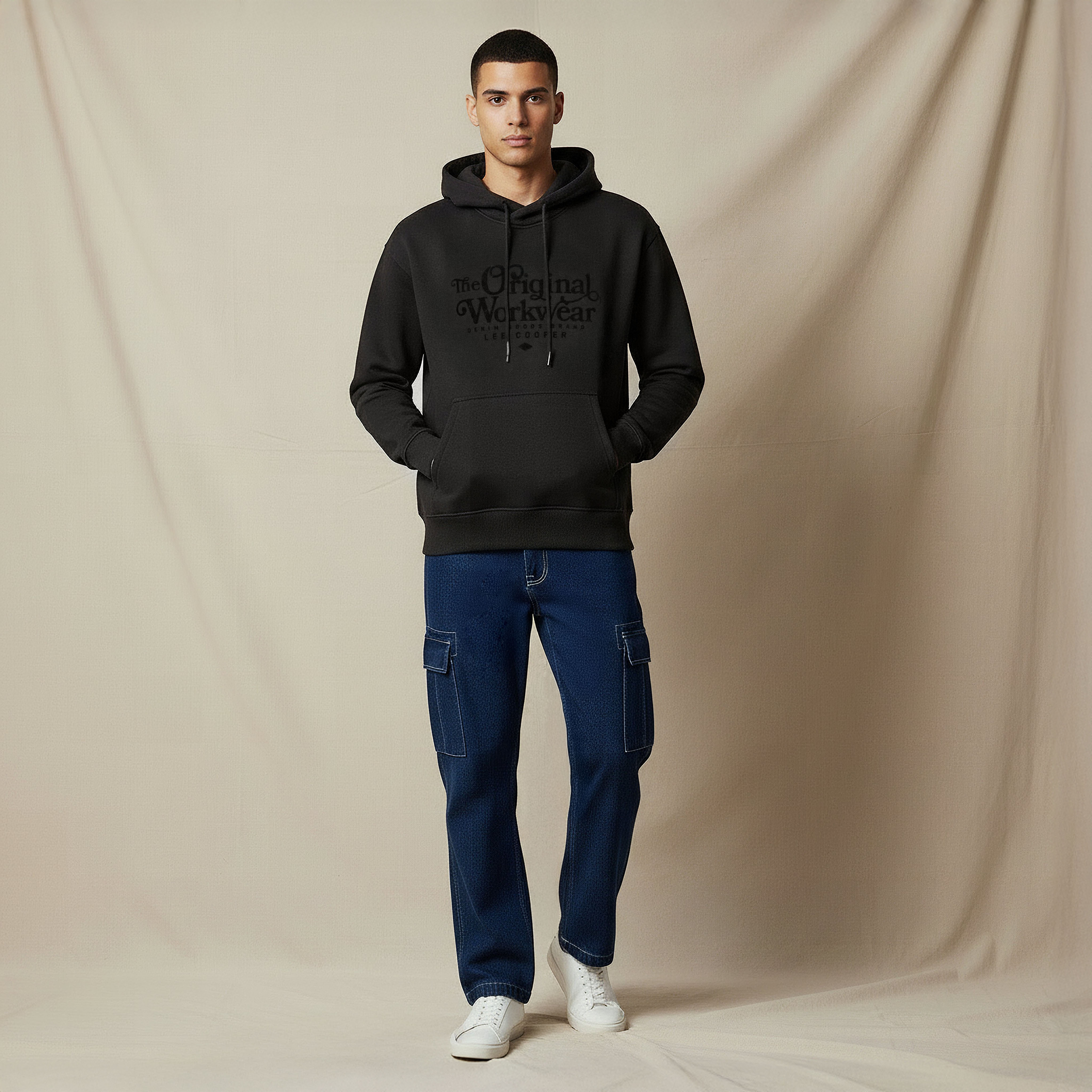 Lee Cooper Men Embroidered Hoodie-men-winterwear-hoodiesandsweatshirts-image-2