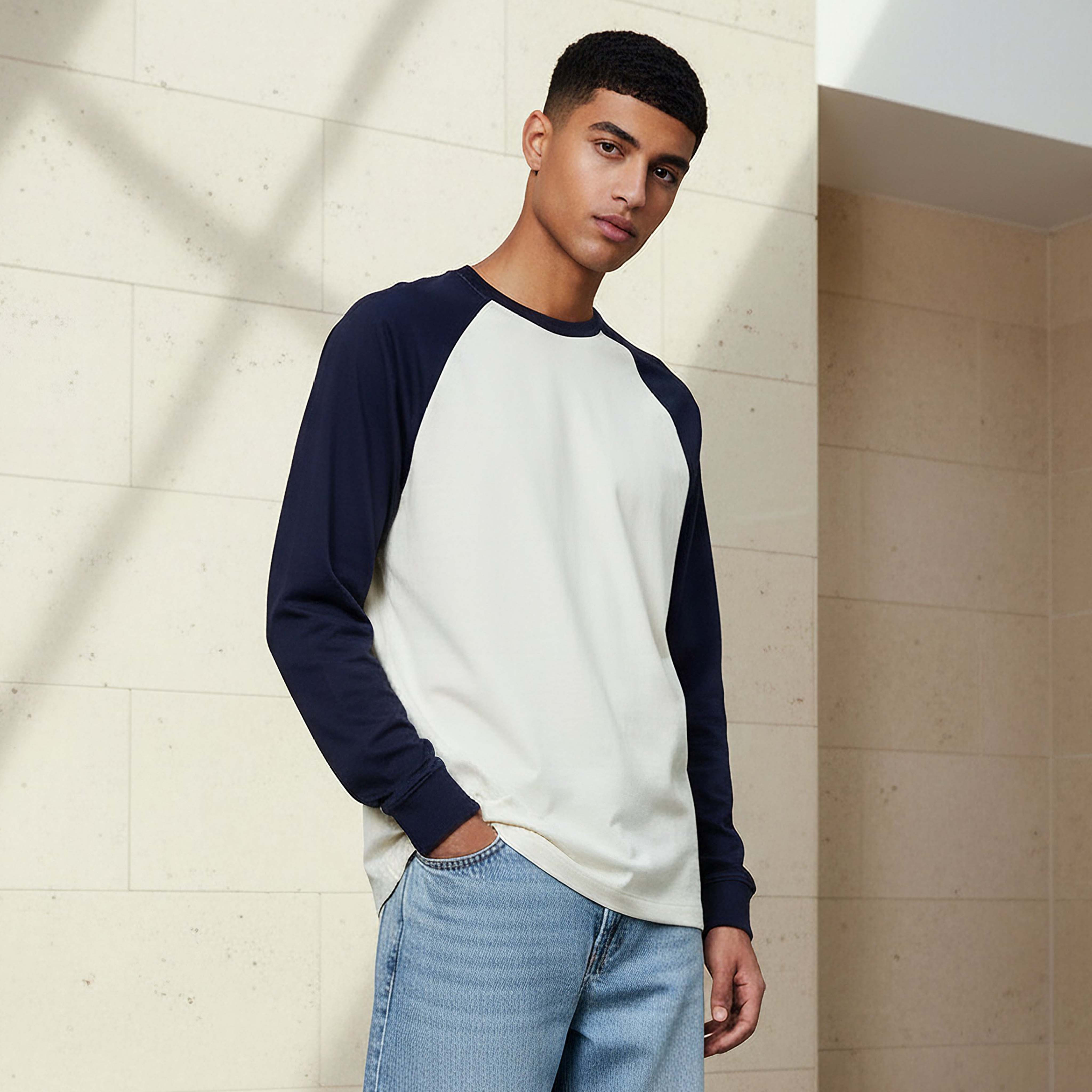 Lee Cooper Men Regular Fit Crew Neck Raglan Sleeves T-shirt-men-clothing-tshirtsandpolos-tshirts-image-1