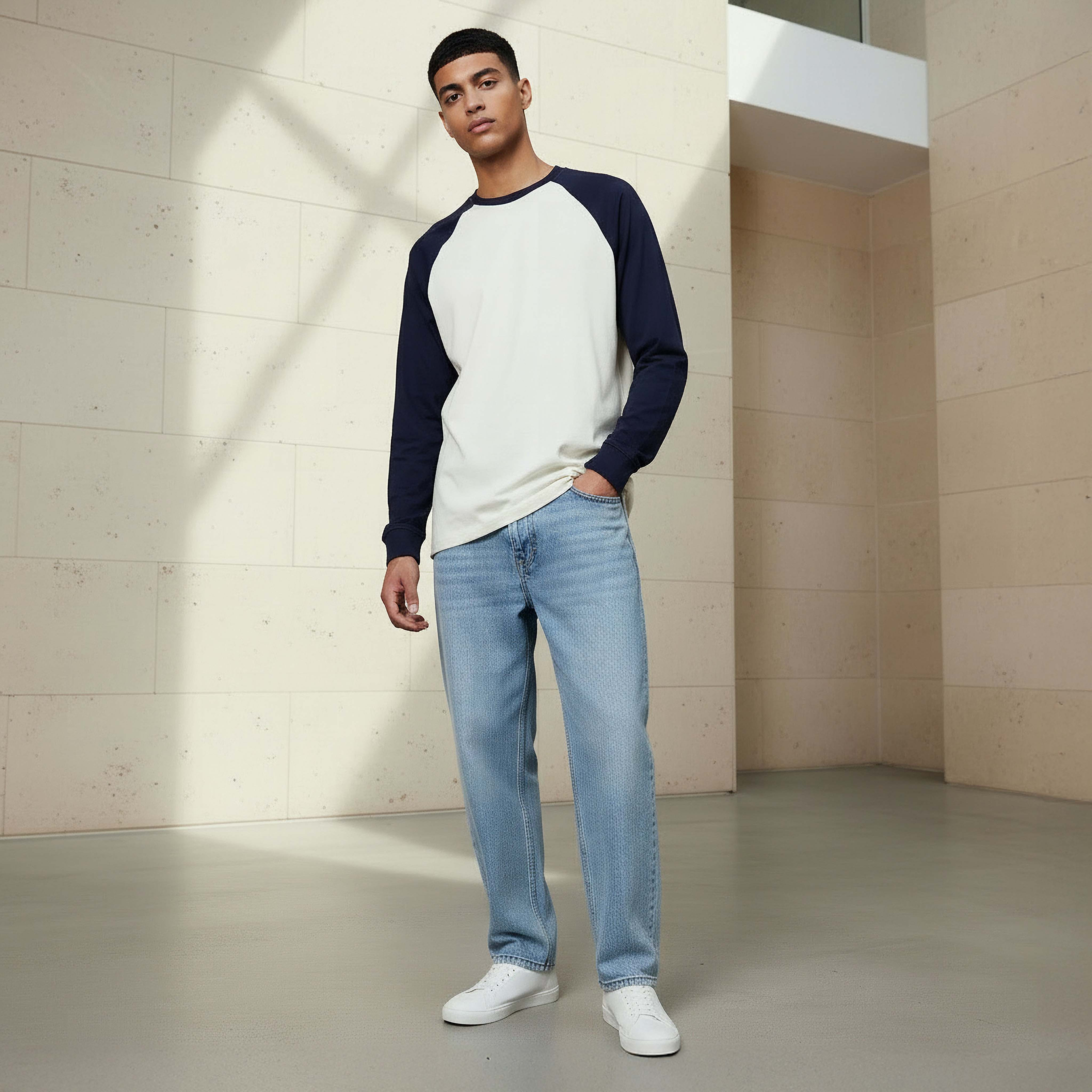 Lee Cooper Men Regular Fit Crew Neck Raglan Sleeves T-shirt-men-clothing-tshirtsandpolos-tshirts-image-2