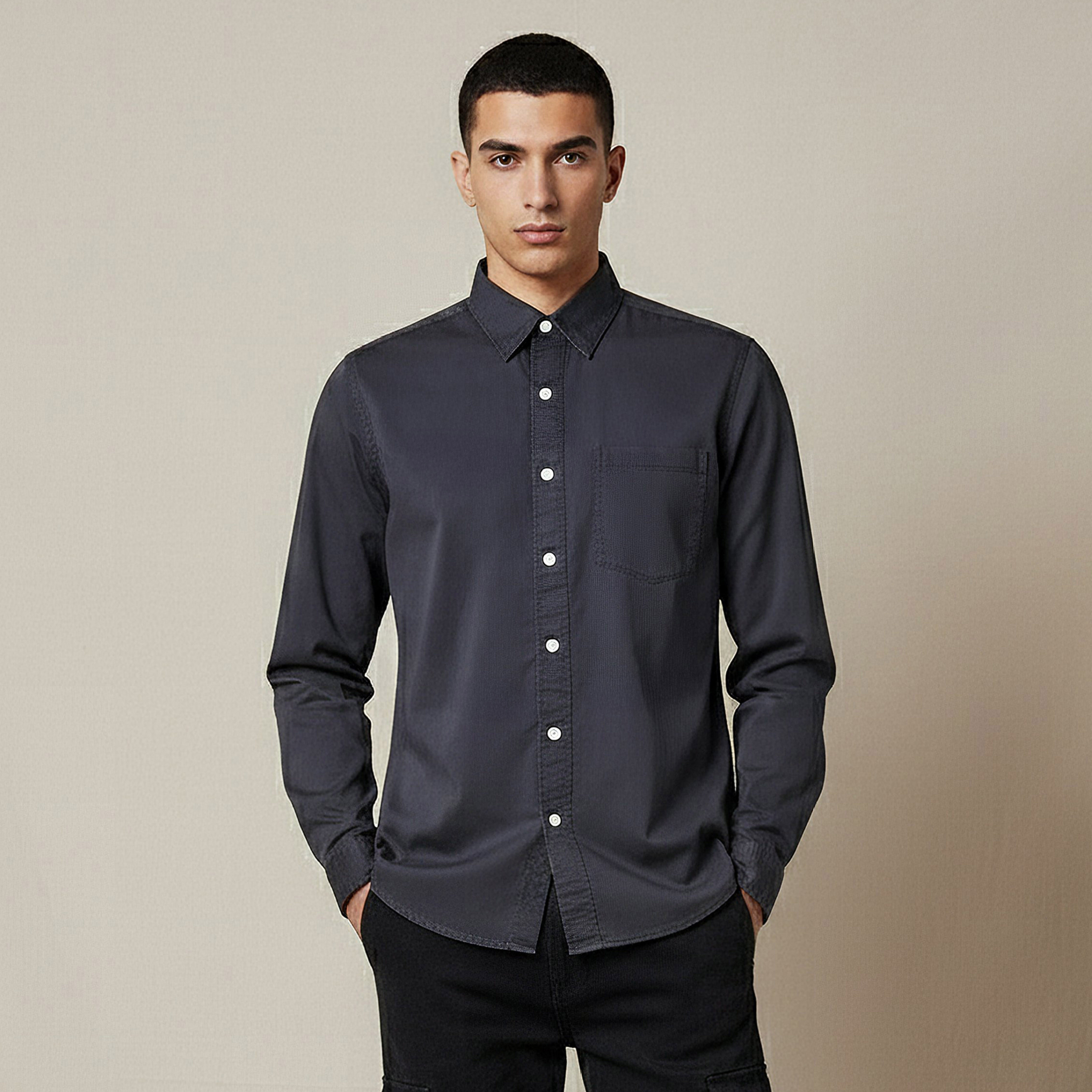 Lee Cooper Men Regular Fit Long Sleeve Shirt-men-clothing-shirts-image-1