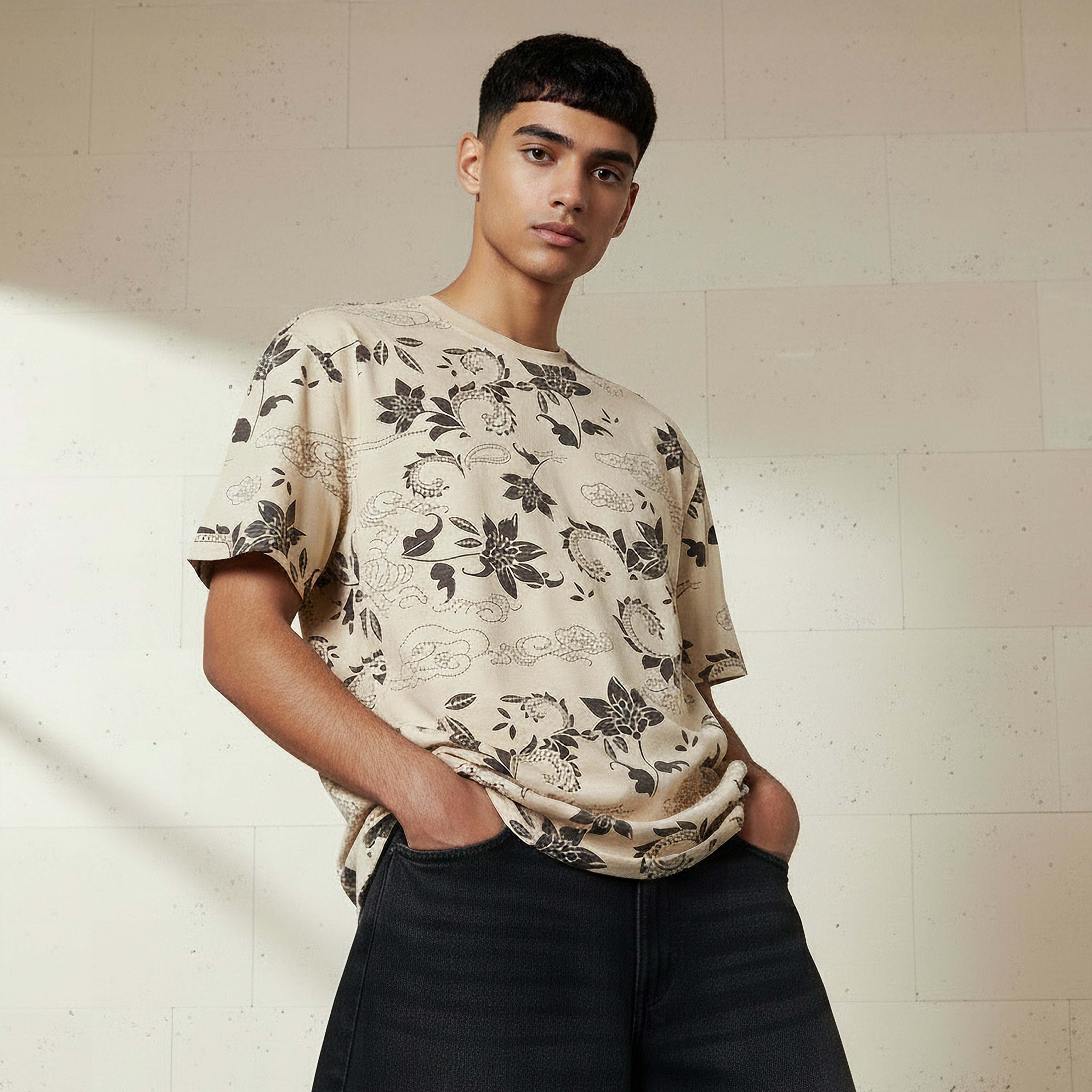 Lee Cooper Men Regular Fit Short Sleeves Floral Print T-shirt-men-clothing-tshirtsandpolos-tshirts-image-6