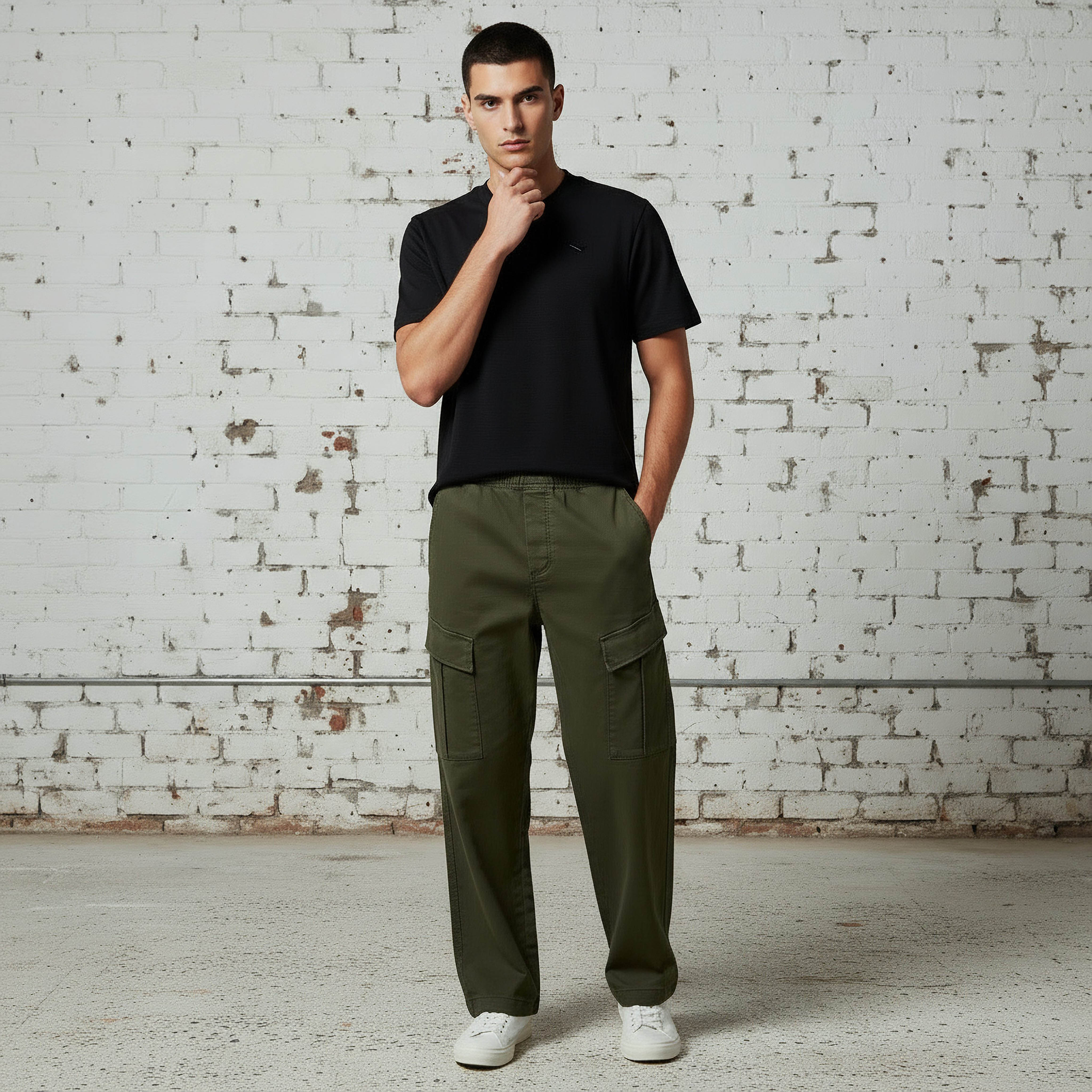 Lee Cooper Men Regular Fit Crew Neck Short Sleeves Applique T-shirt-men-clothing-tshirtsandpolos-tshirts-image-2