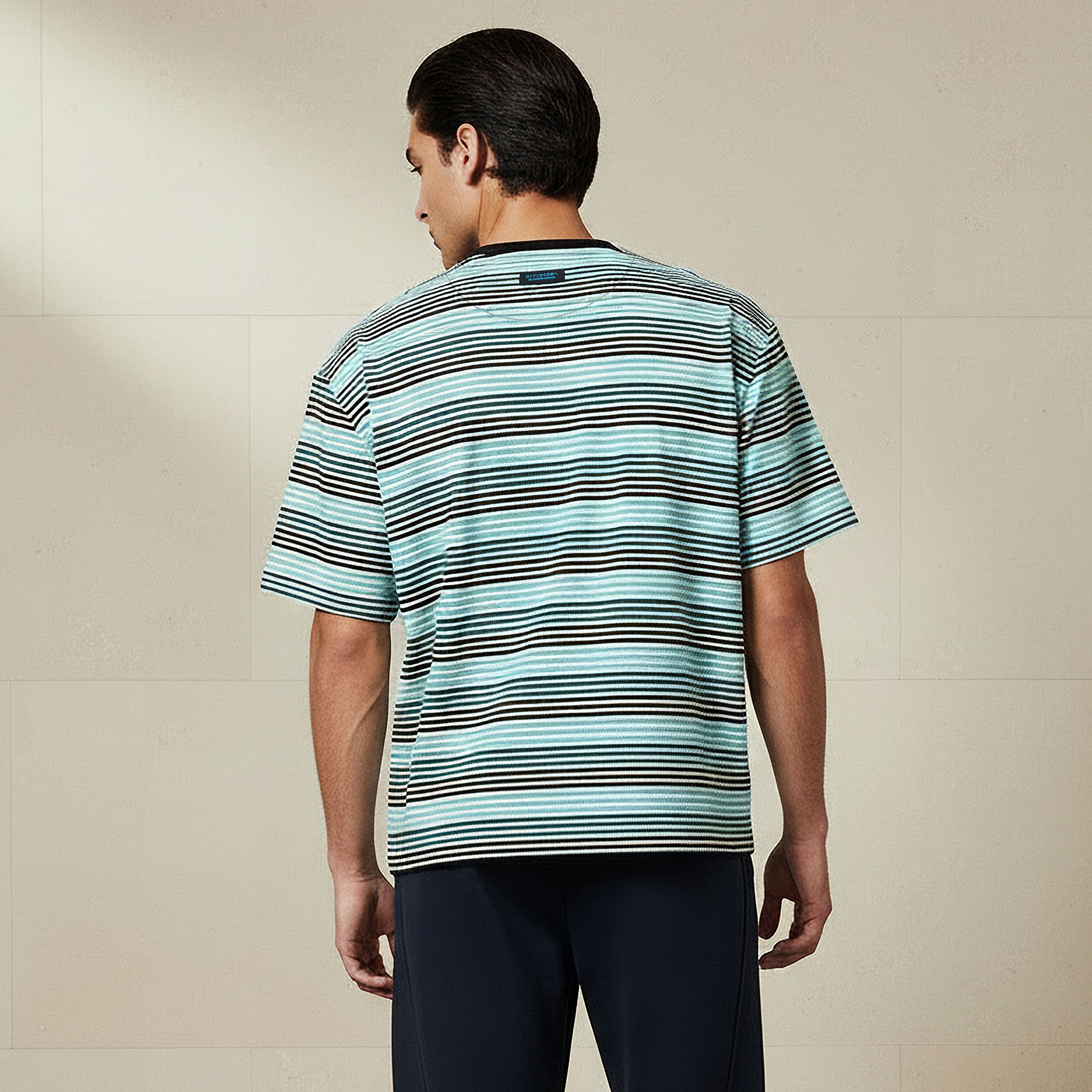 Lee Cooper Men Regular Fit Crew Neck Short Sleeve Striped T-shirt-men-clothing-tshirtsandpolos-tshirts-image-3