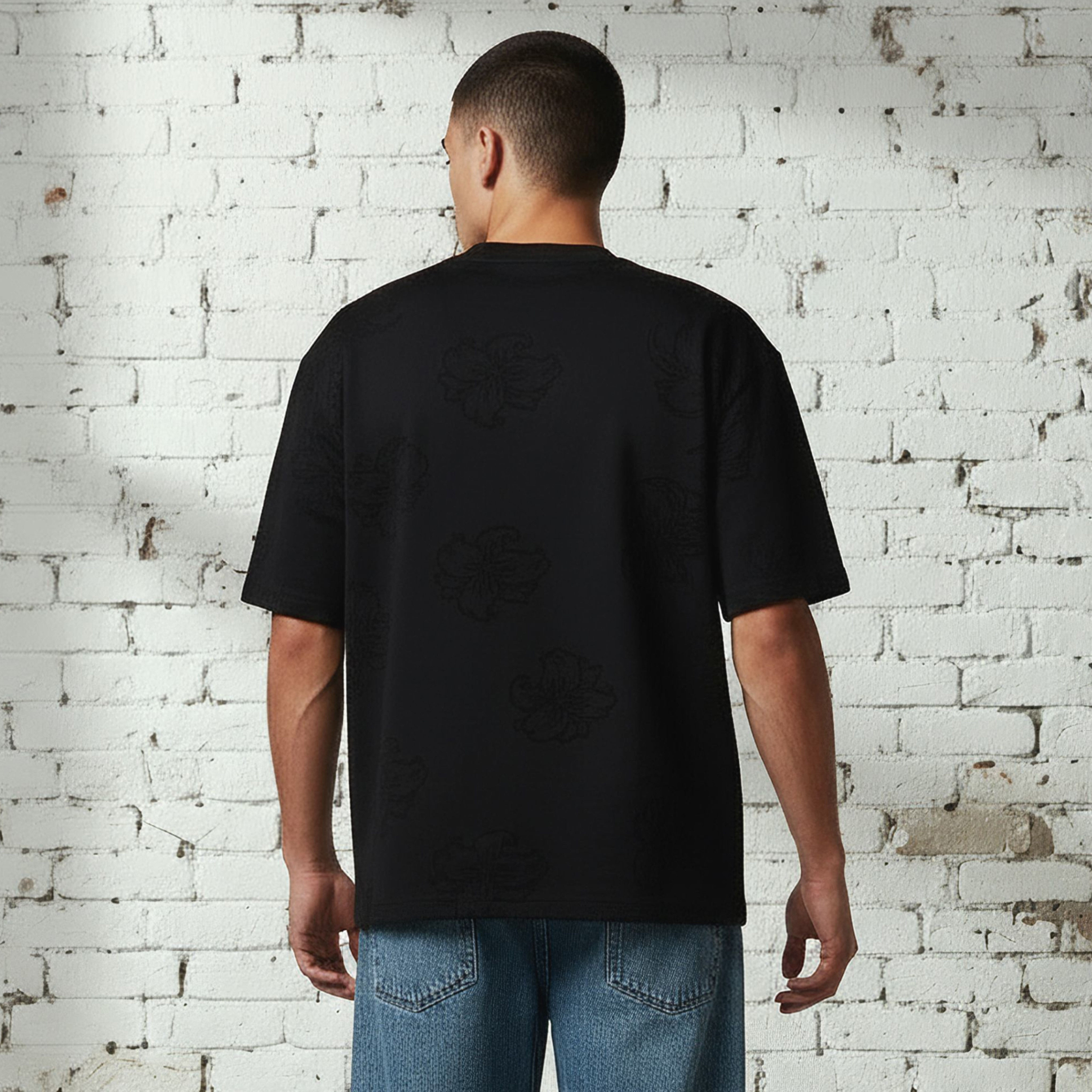 Lee Cooper Men Regular Fit Crew Neck Short Sleeves Textured T-shirt-men-clothing-tshirtsandpolos-tshirts-image-3