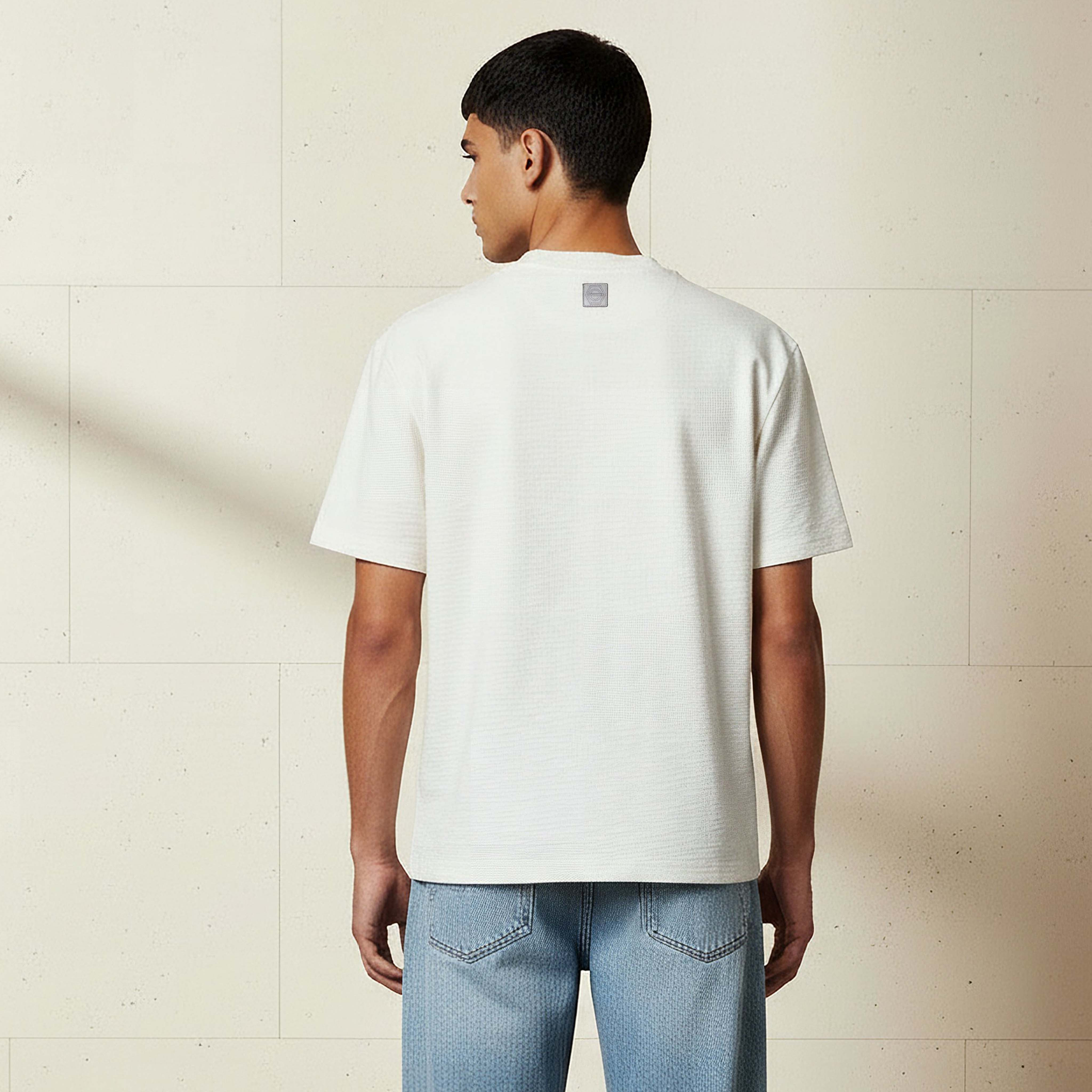 Lee Cooper Men Regular Fit Crew Neck Short Sleeves Textured T-shirt-men-clothing-tshirtsandpolos-tshirts-image-3
