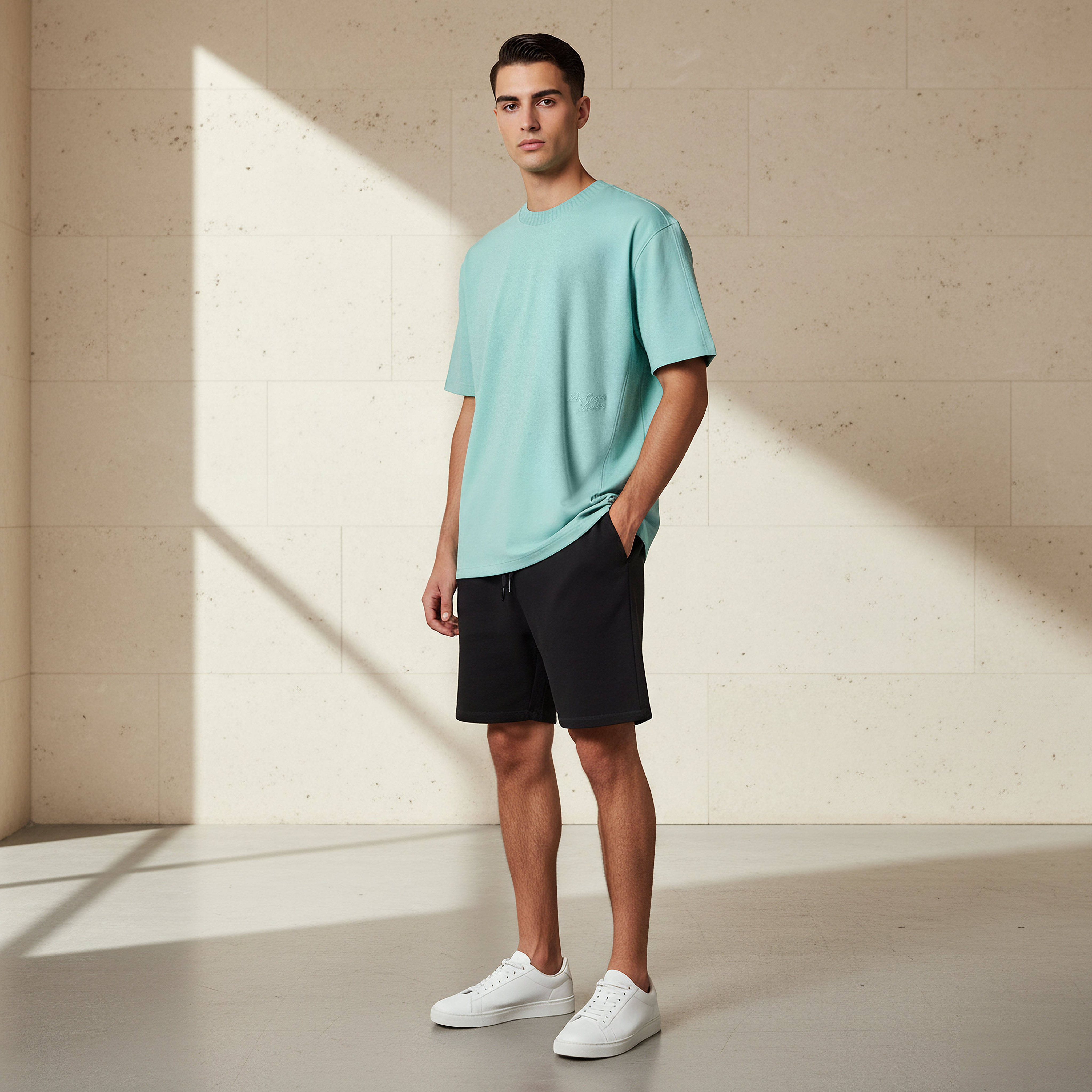 Lee Cooper Men Regular Fit Crew Neck Short Sleeve Embroidered T-shirt-men-clothing-tshirtsandpolos-tshirts-image-3