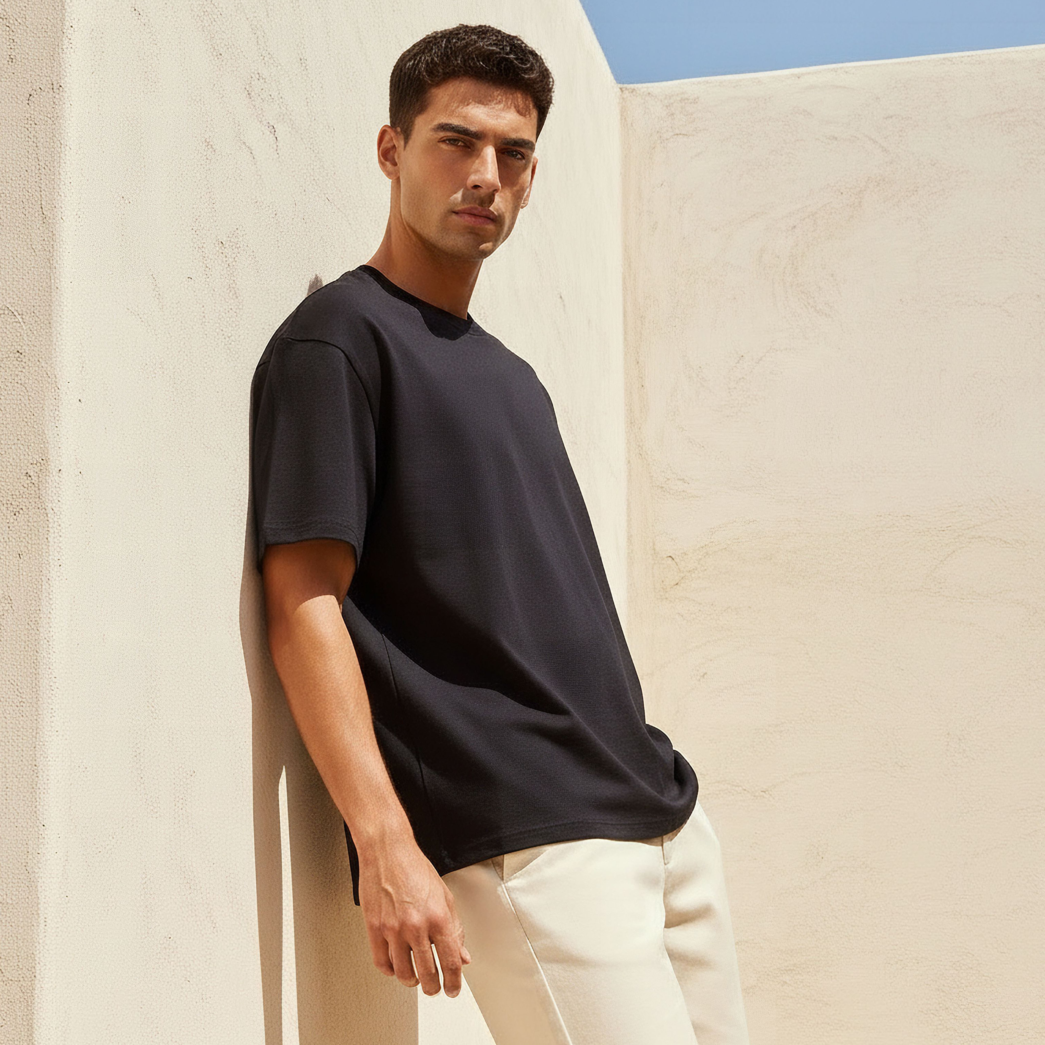 Lee Cooper Men Regular Fit Crew Neck Short Sleeve Embroidered T-shirt-men-clothing-tshirtsandpolos-tshirts-image-1