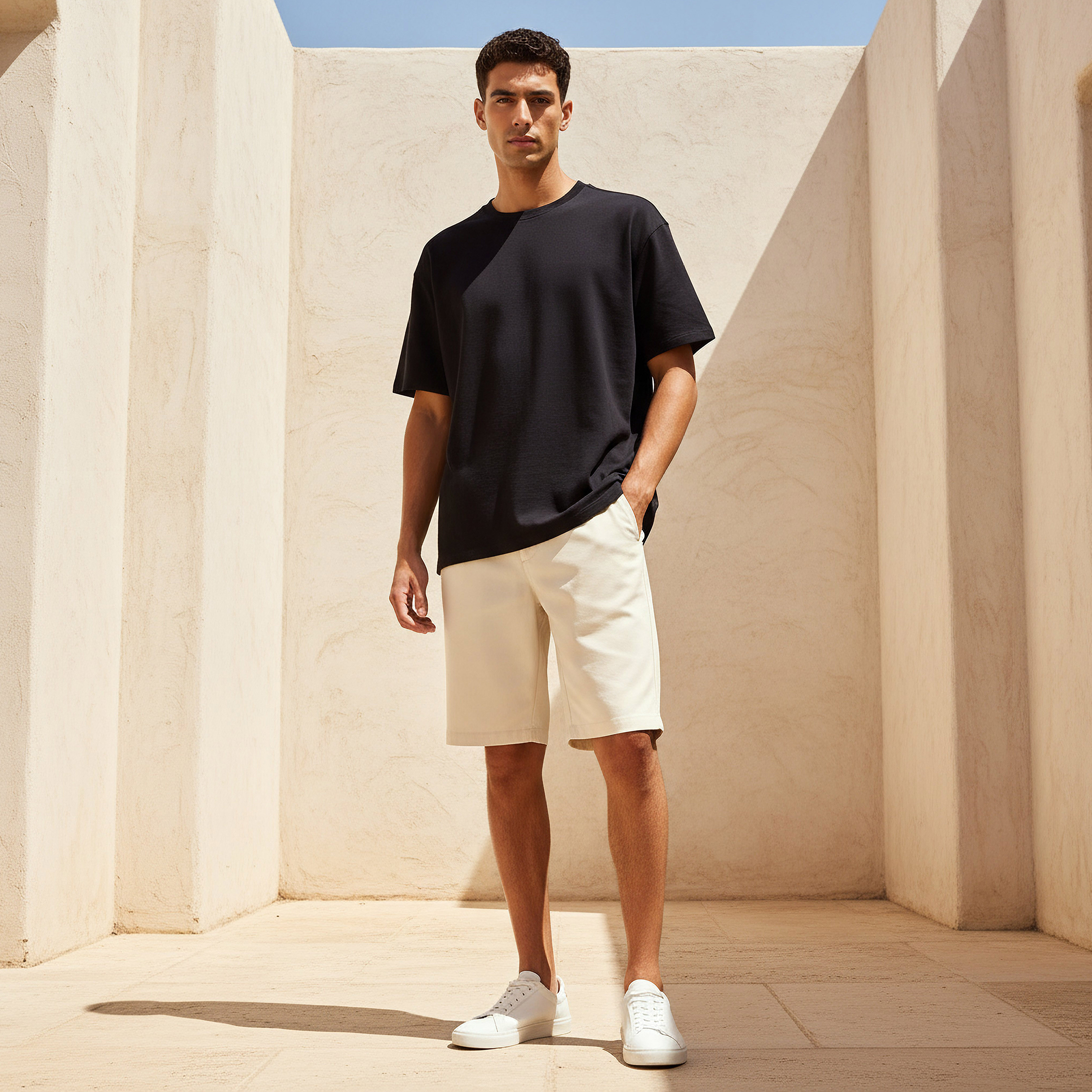 Lee Cooper Men Regular Fit Crew Neck Short Sleeve Embroidered T-shirt-men-clothing-tshirtsandpolos-tshirts-image-3