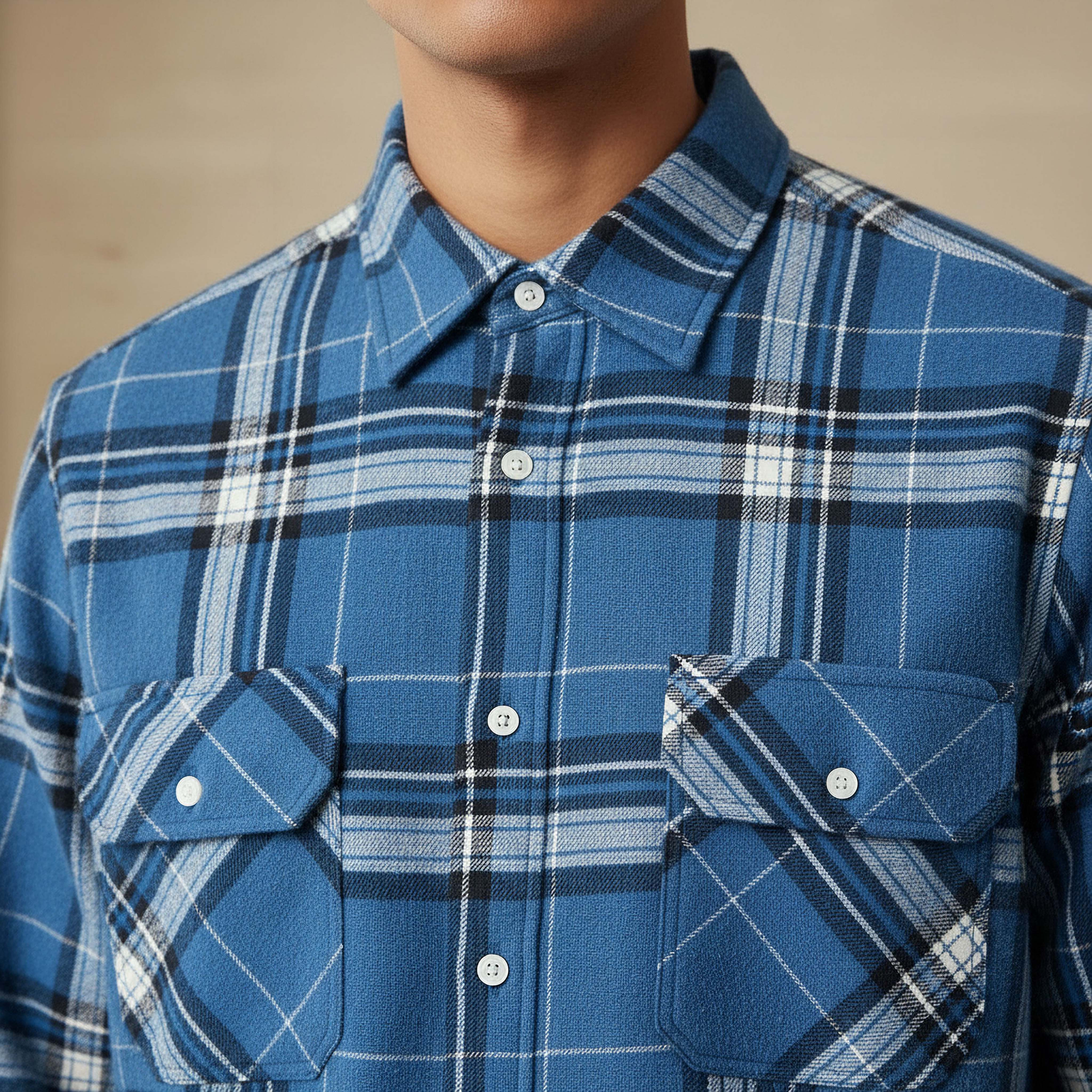 Lee Cooper Men Regular Fit Collared Checked Long Sleeves Shirt-men-clothing-shirts-image-4