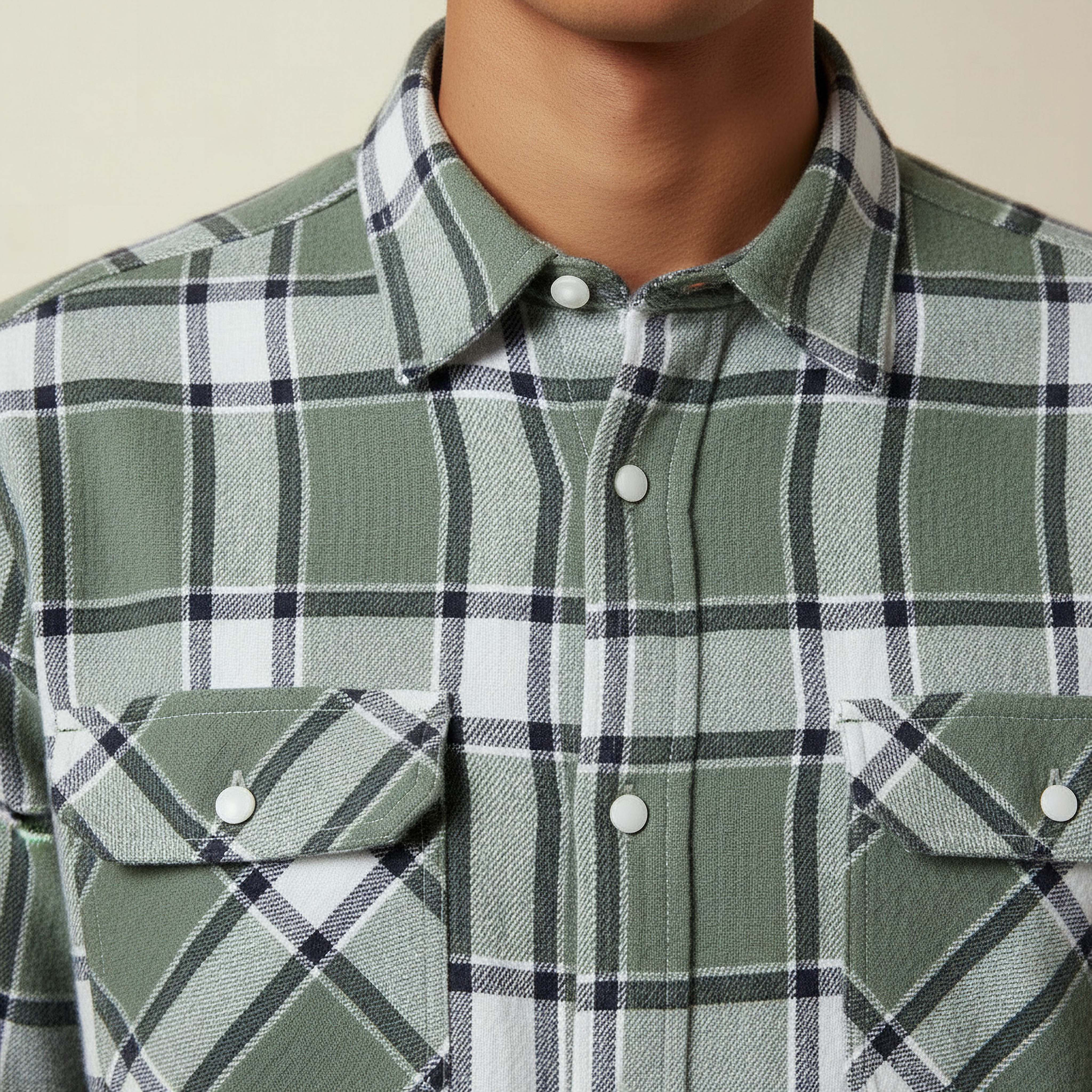 Lee Cooper Men Regular Fit Collared Checked Long Sleeves Shirt-men-clothing-shirts-image-4