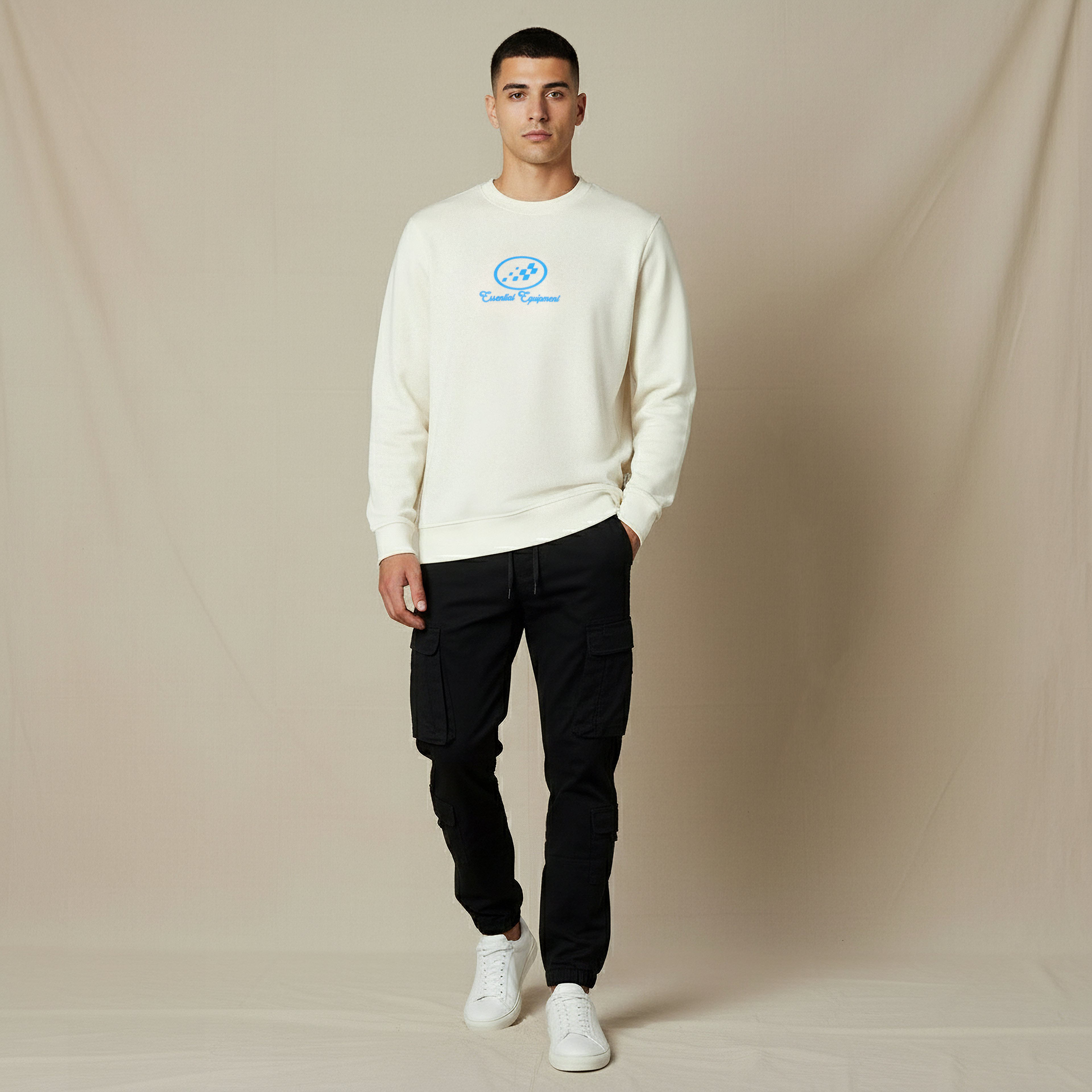 Lee Cooper Men Regular Fit Logo Print Cotton Sweatshirt-men-winterwear-hoodiesandsweatshirts-image-2
