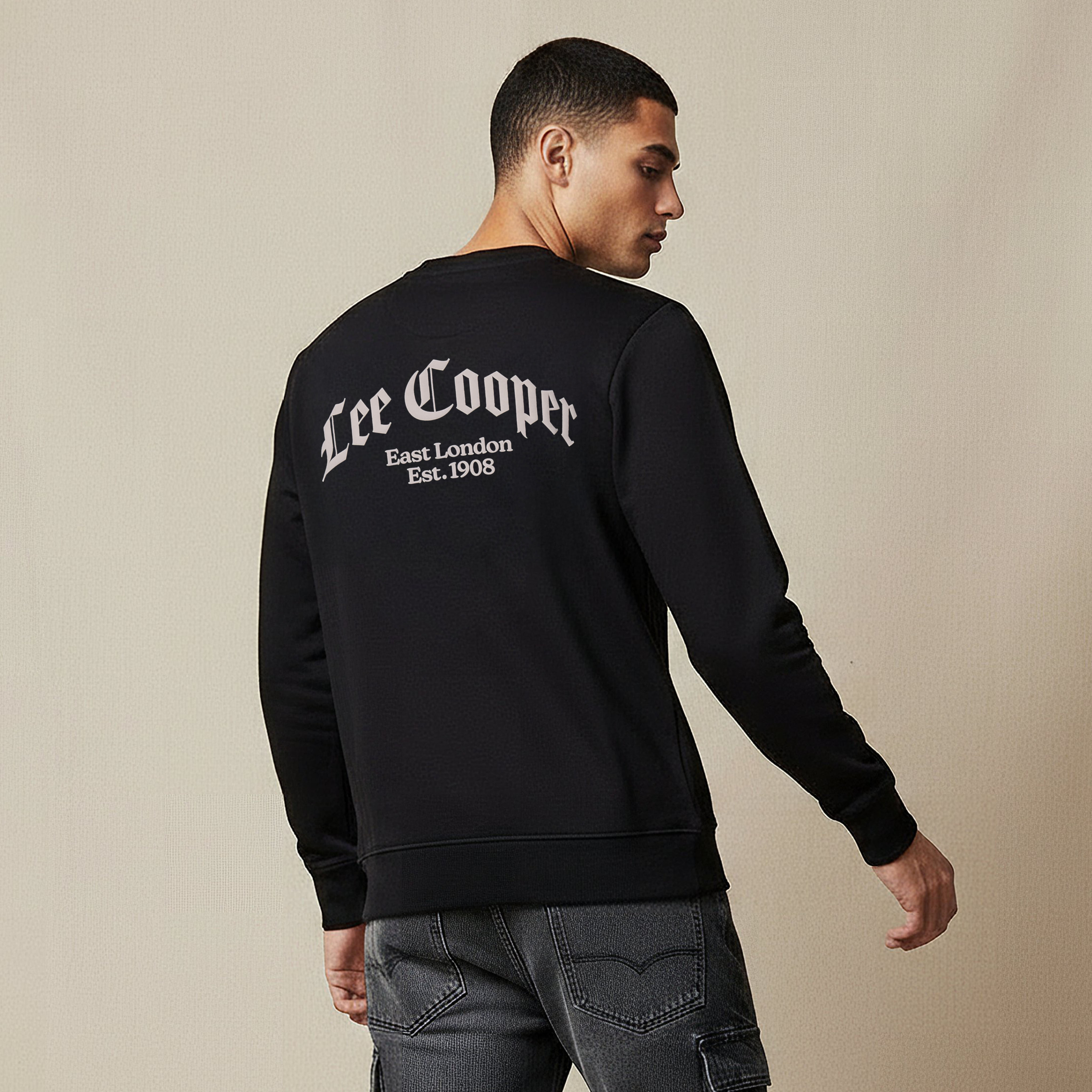 Lee Cooper Men Regular Fit Logo Print Cotton Sweatshirt-men-winterwear-hoodiesandsweatshirts-image-3