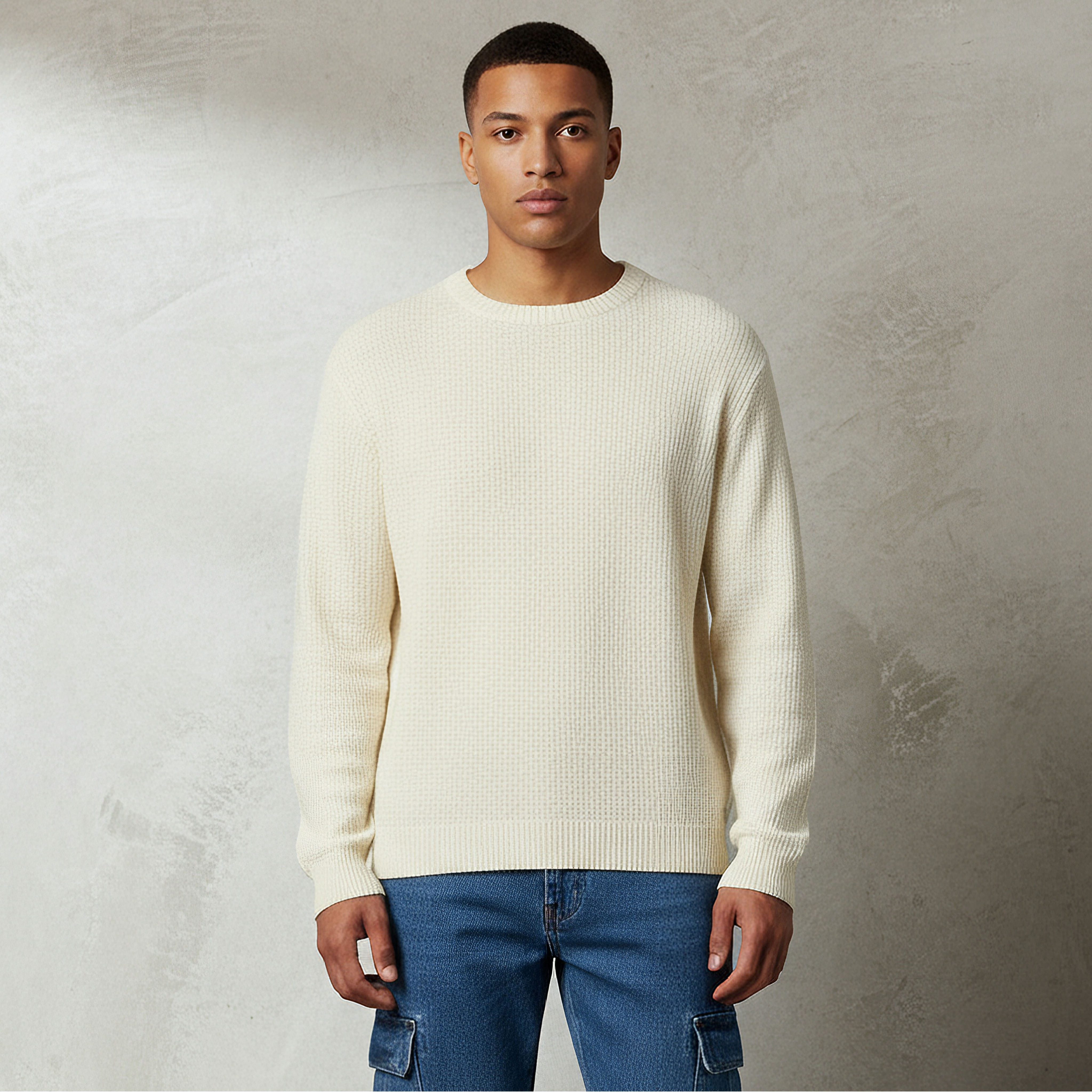 Lee Cooper Men Crew Neck Knit Texture Osaka Sweater-men-clothing-sweatersandpullovers-image-1