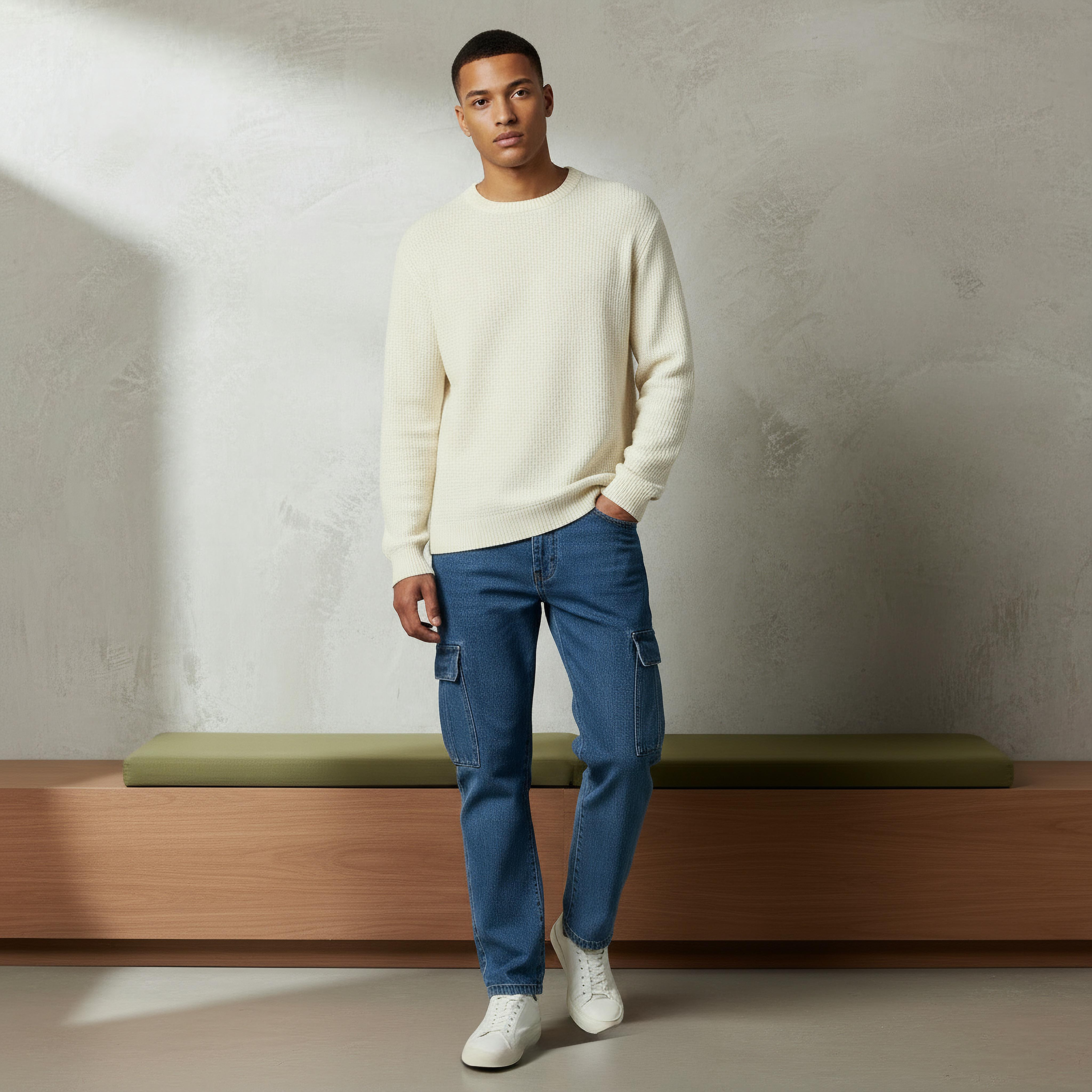 Lee Cooper Men Crew Neck Knit Texture Osaka Sweater-men-clothing-sweatersandpullovers-image-2