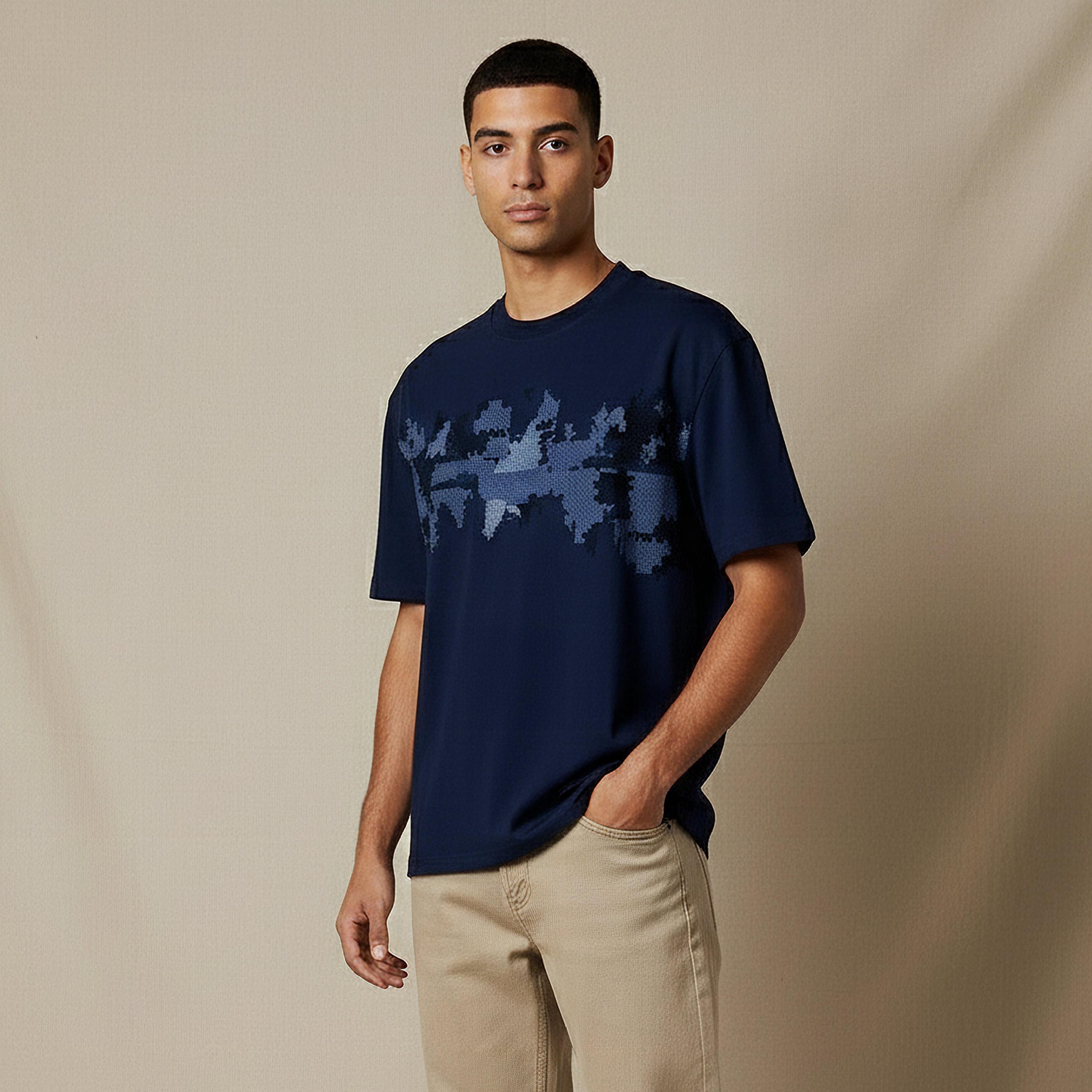 Lee Cooper Men Regular Fit Crew Neck Short Sleeve Embroidered T-shirt-men-clothing-tshirtsandpolos-tshirts-image-1