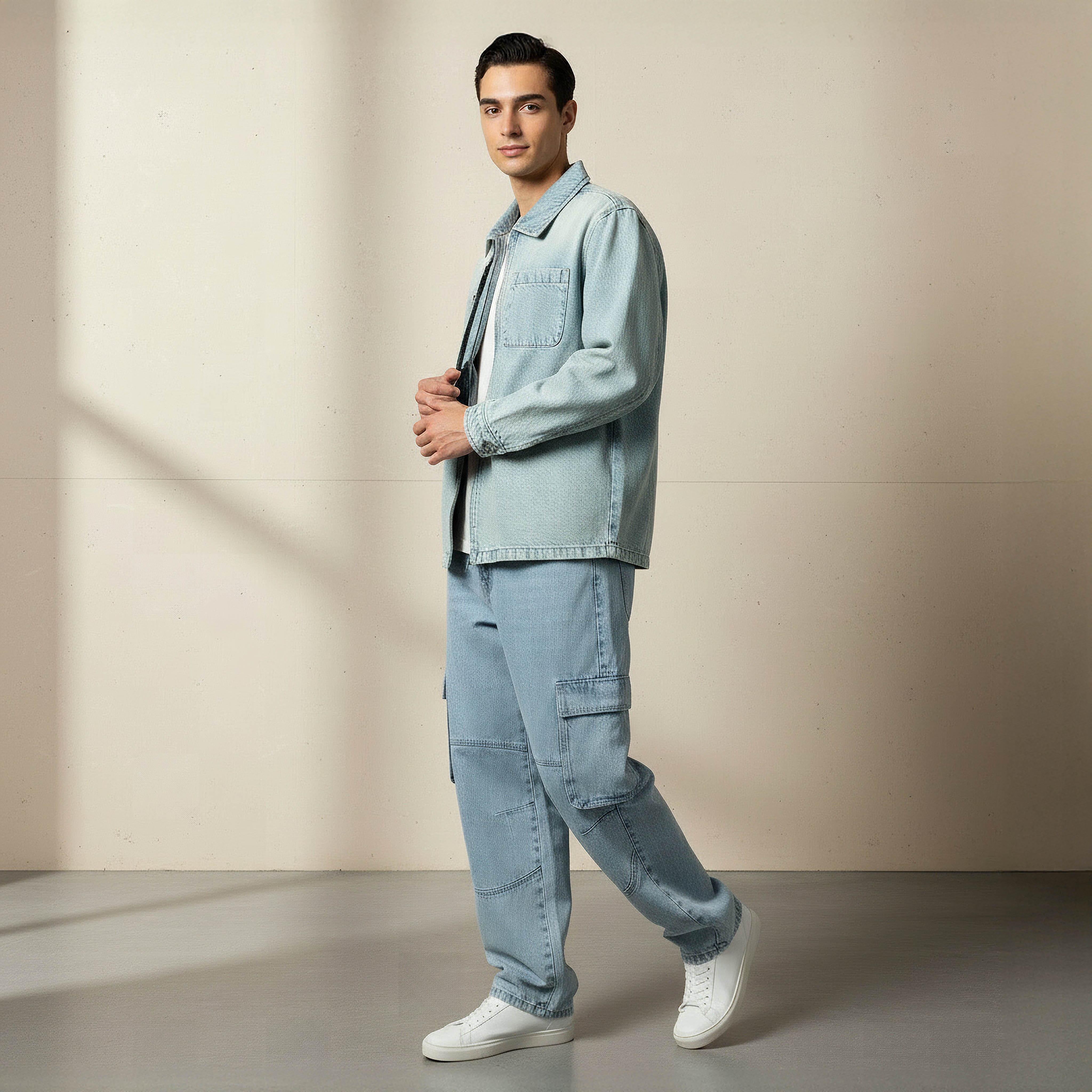 Lee Cooper Men Regular Fit Zip Through Shacket-men-clothing-jacketsandblazers-jackets-image-2