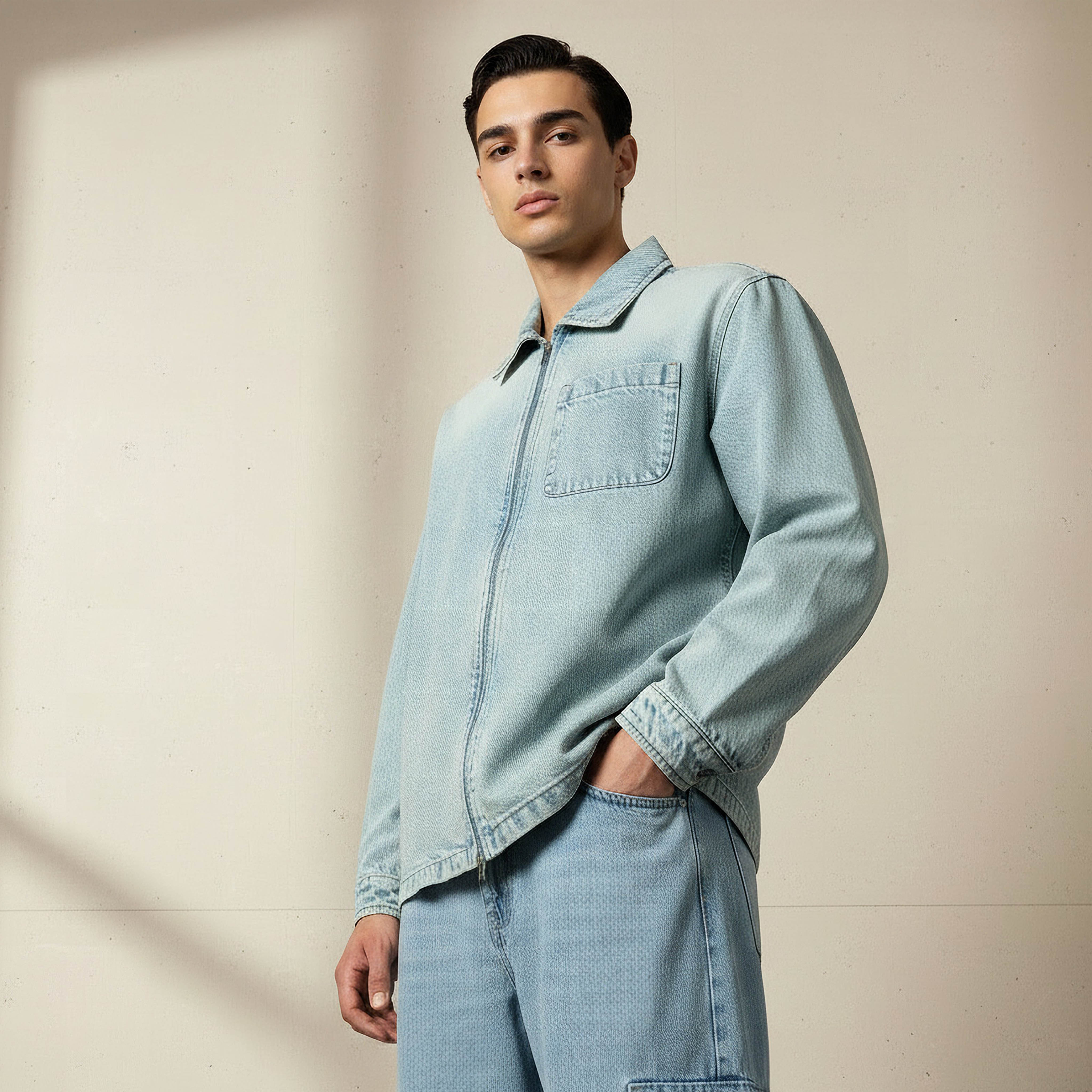 Lee Cooper Men Regular Fit Zip Through Shacket-men-clothing-jacketsandblazers-jackets-image-6