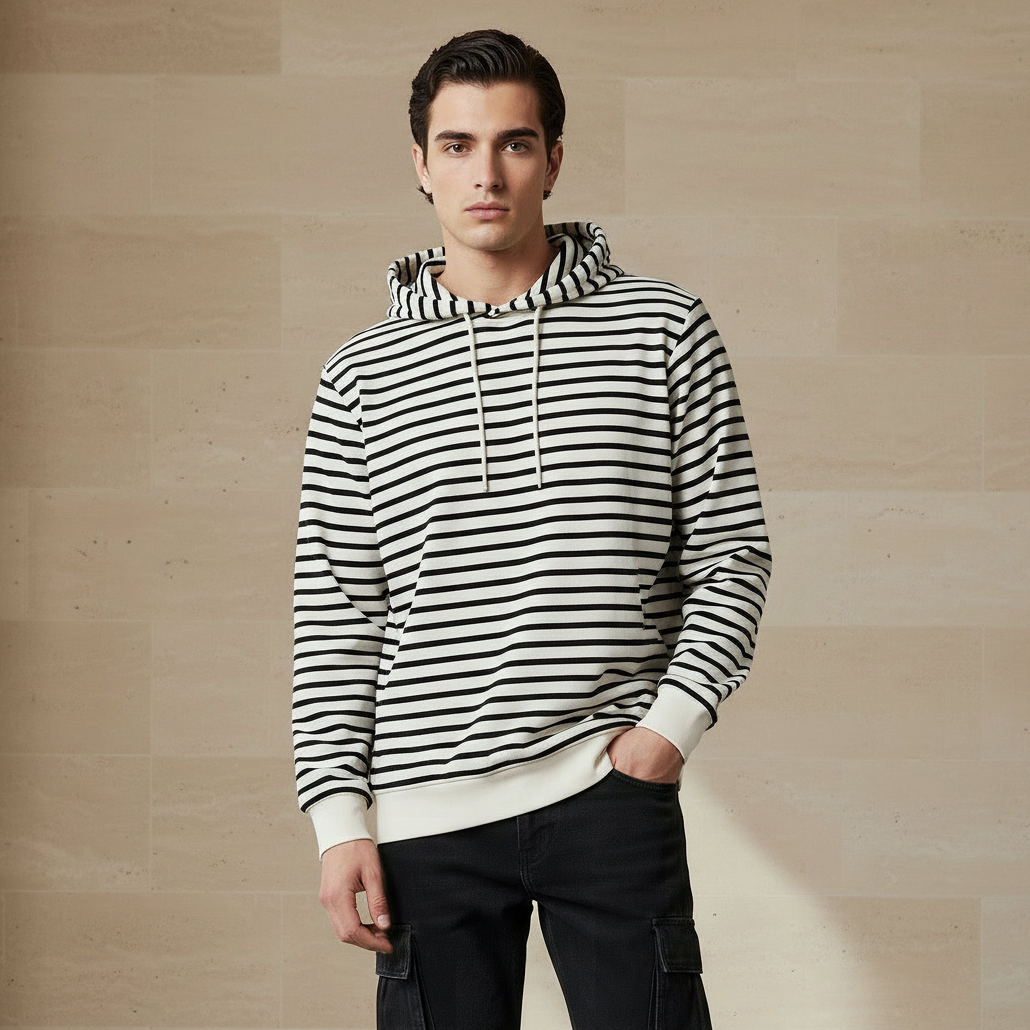 Lee Cooper Men Striped Hoodie-men-winterwear-hoodiesandsweatshirts-image-1
