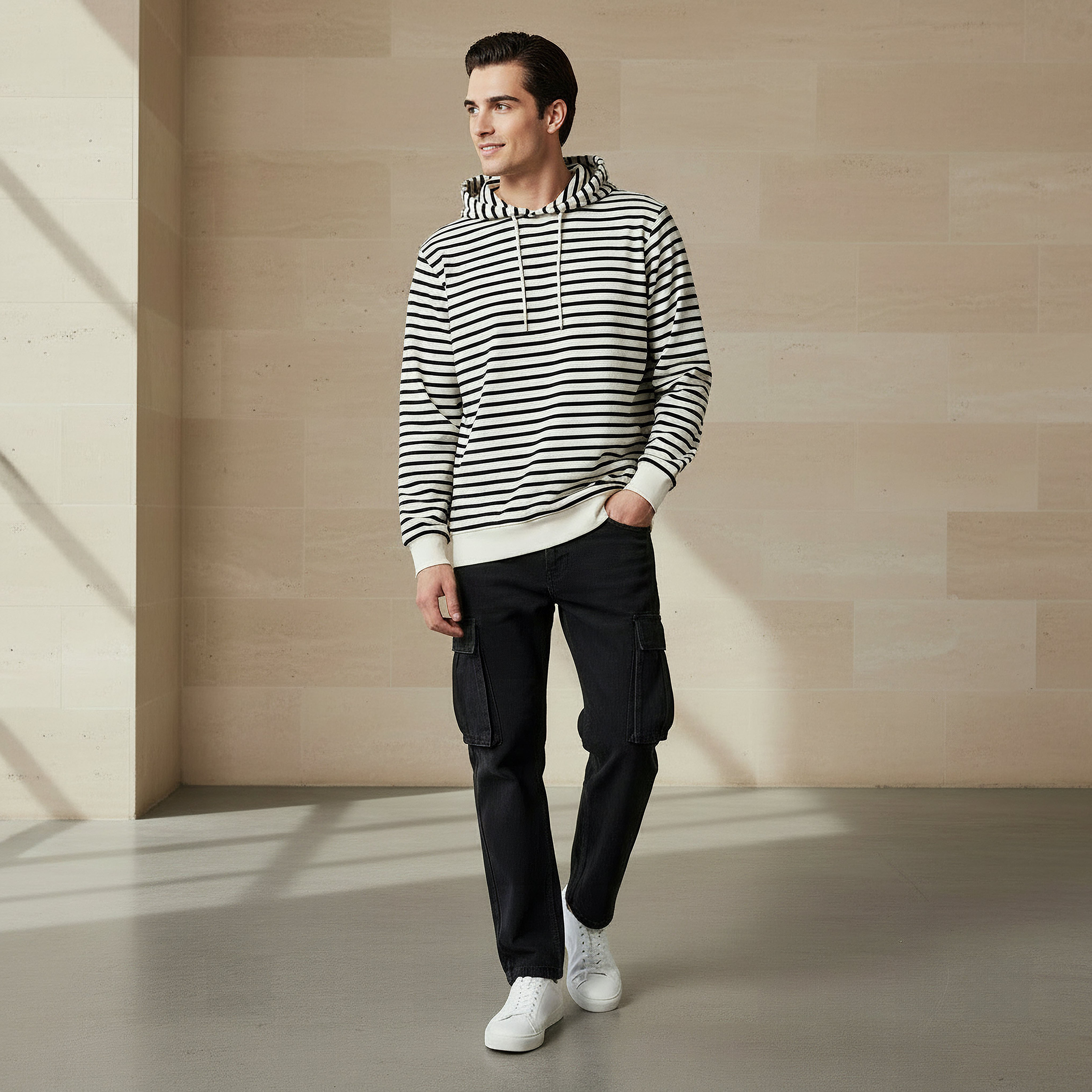Lee Cooper Men Striped Hoodie-men-winterwear-hoodiesandsweatshirts-image-2