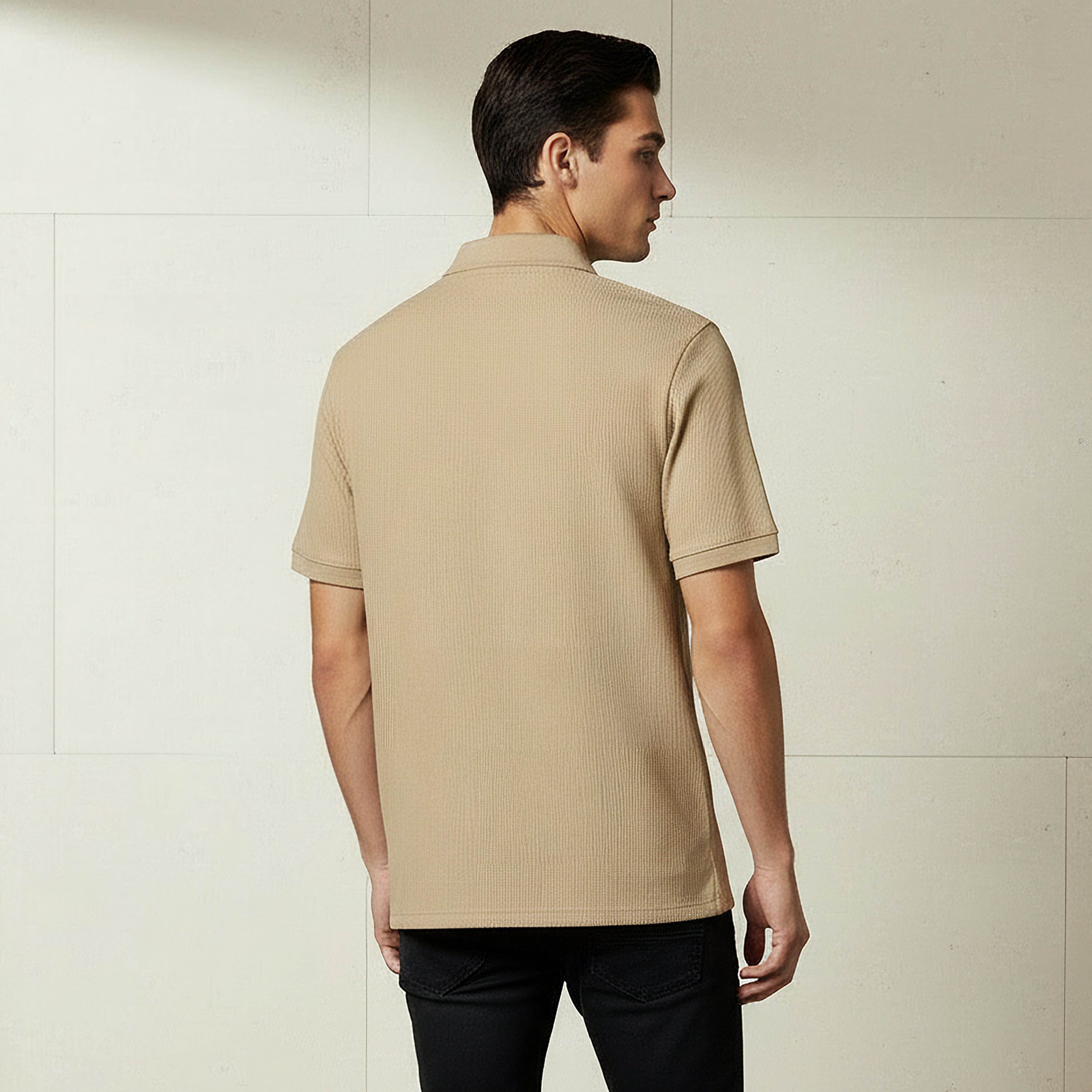 Lee Cooper Men Regular Fit Collared Neck Short Sleeve Ribbed Polo T-shirt-men-clothing-tshirtsandpolos-tshirts-image-3