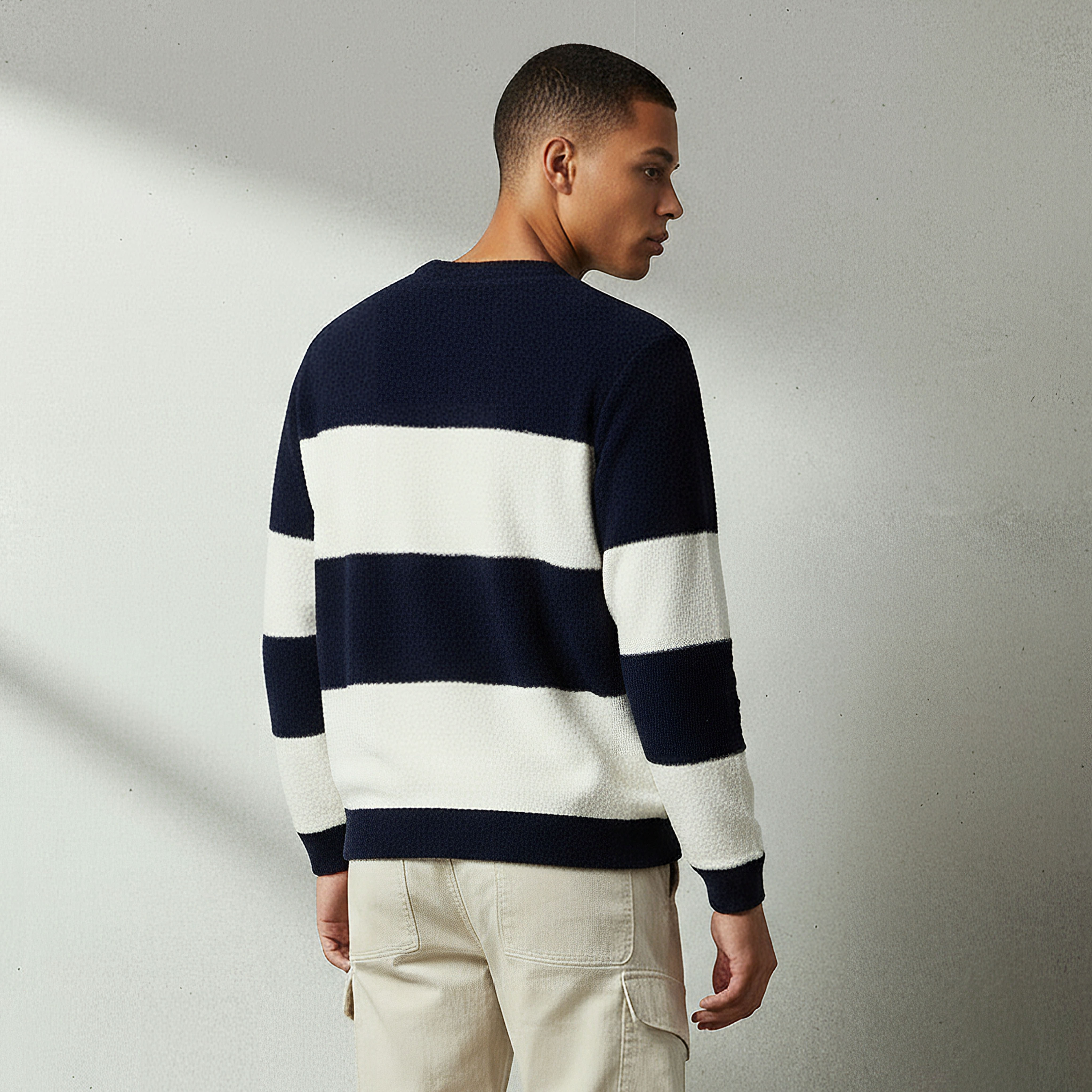 Lee Copper Men Regular Fit Striped Sweater-men-winterwear-hoodiesandsweatshirts-image-3
