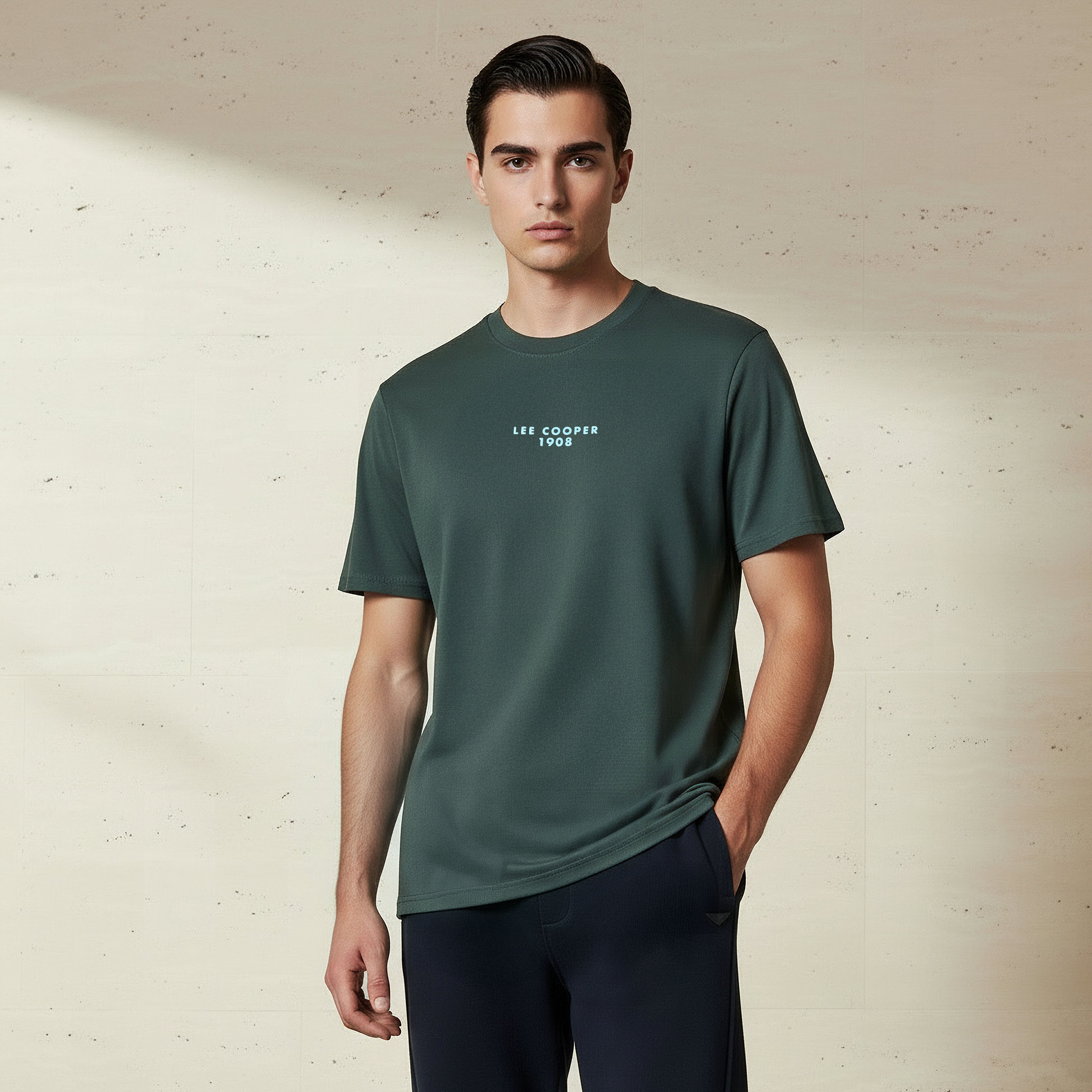 Lee Cooper Men Regular Fit Crew Neck Short Sleeve Printed T-shirt-men-clothing-tshirtsandpolos-tshirts-image-1