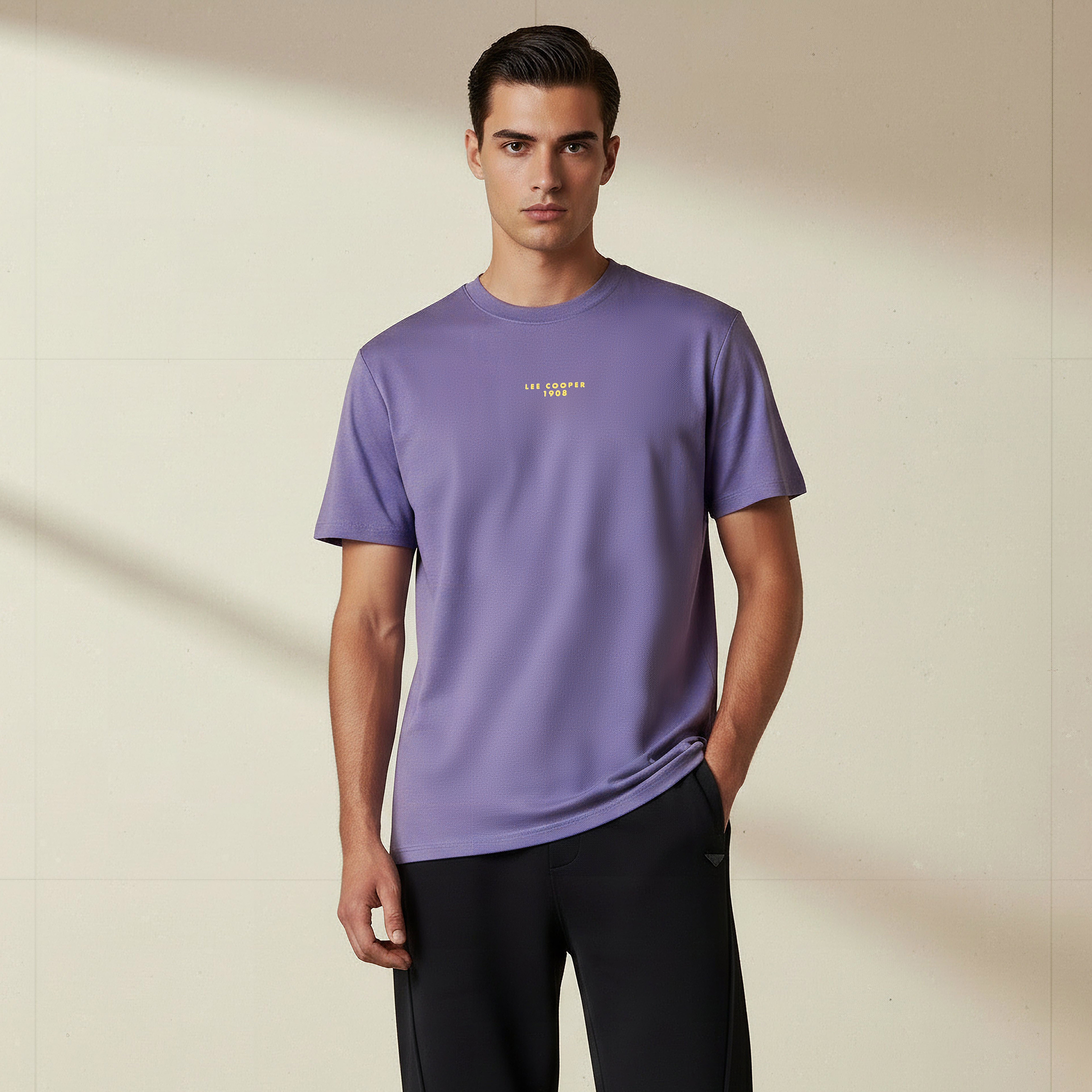 Lee Cooper Men Regular Fit Crew Neck Short Sleeve Printed T-shirt-men-clothing-tshirtsandpolos-tshirts-image-1