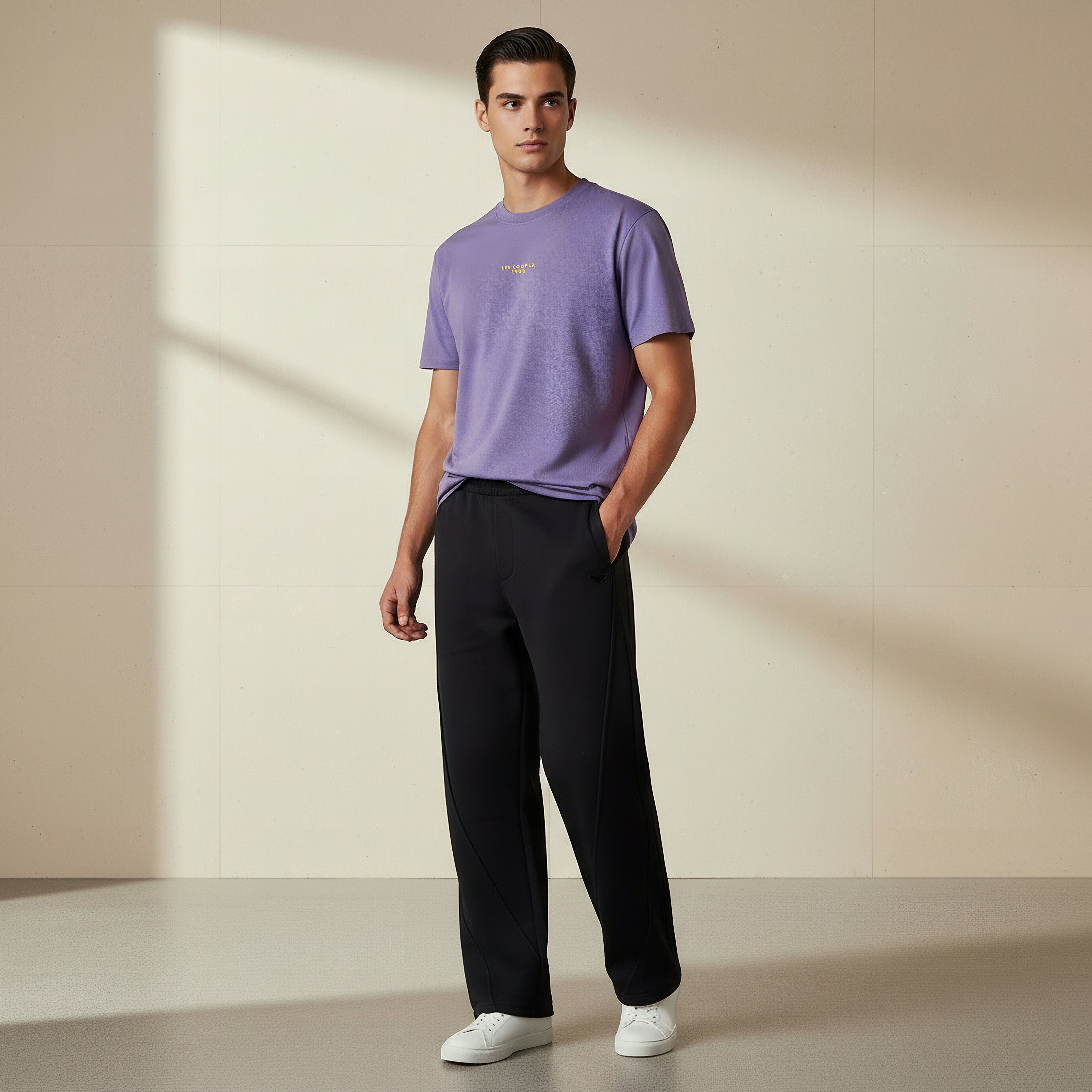 Lee Cooper Men Regular Fit Crew Neck Short Sleeve Printed T-shirt-men-clothing-tshirtsandpolos-tshirts-image-2