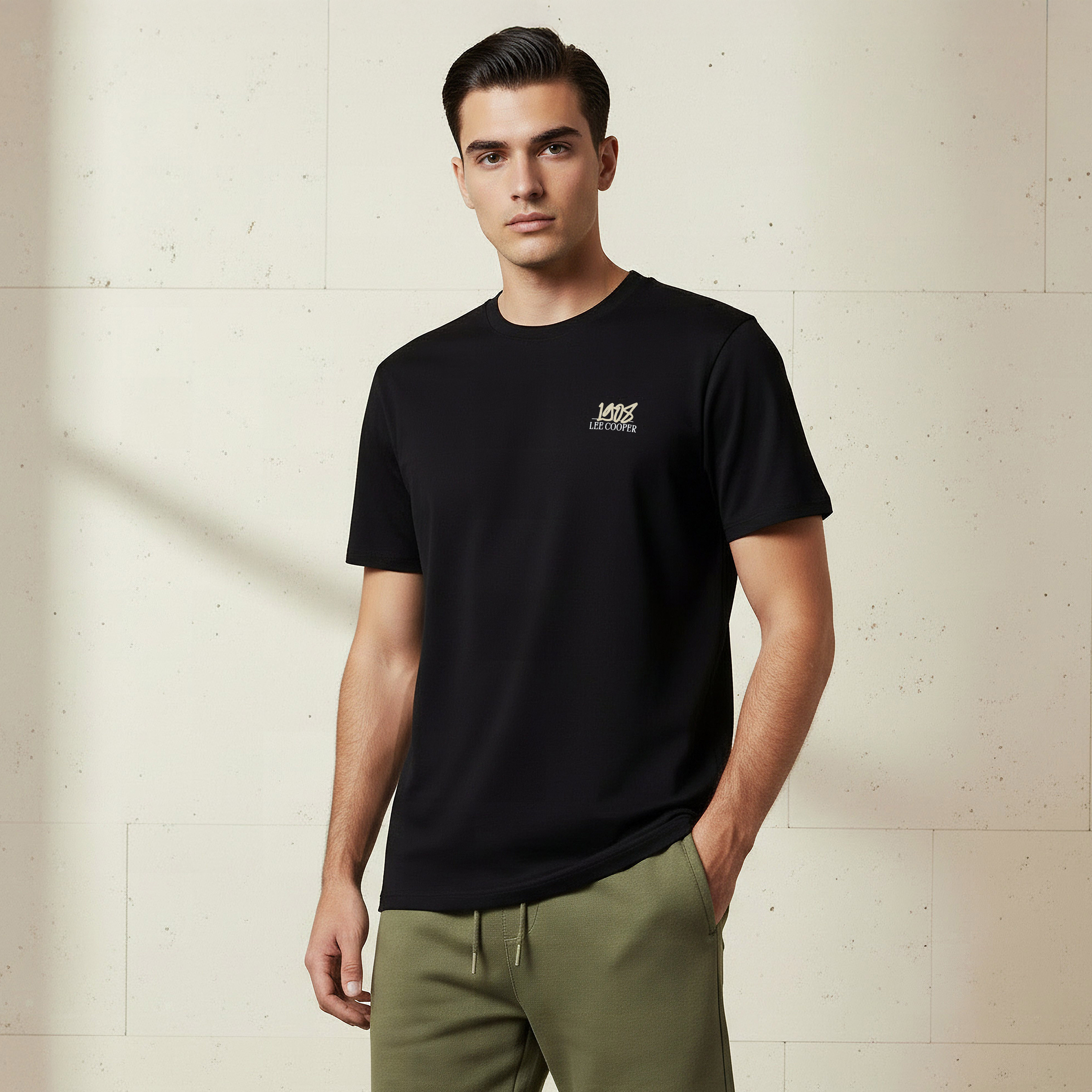 Lee Cooper Men Regular Fit Crew Neck Short Sleeve Printed T-shirt-men-clothing-tshirtsandpolos-tshirts-image-1