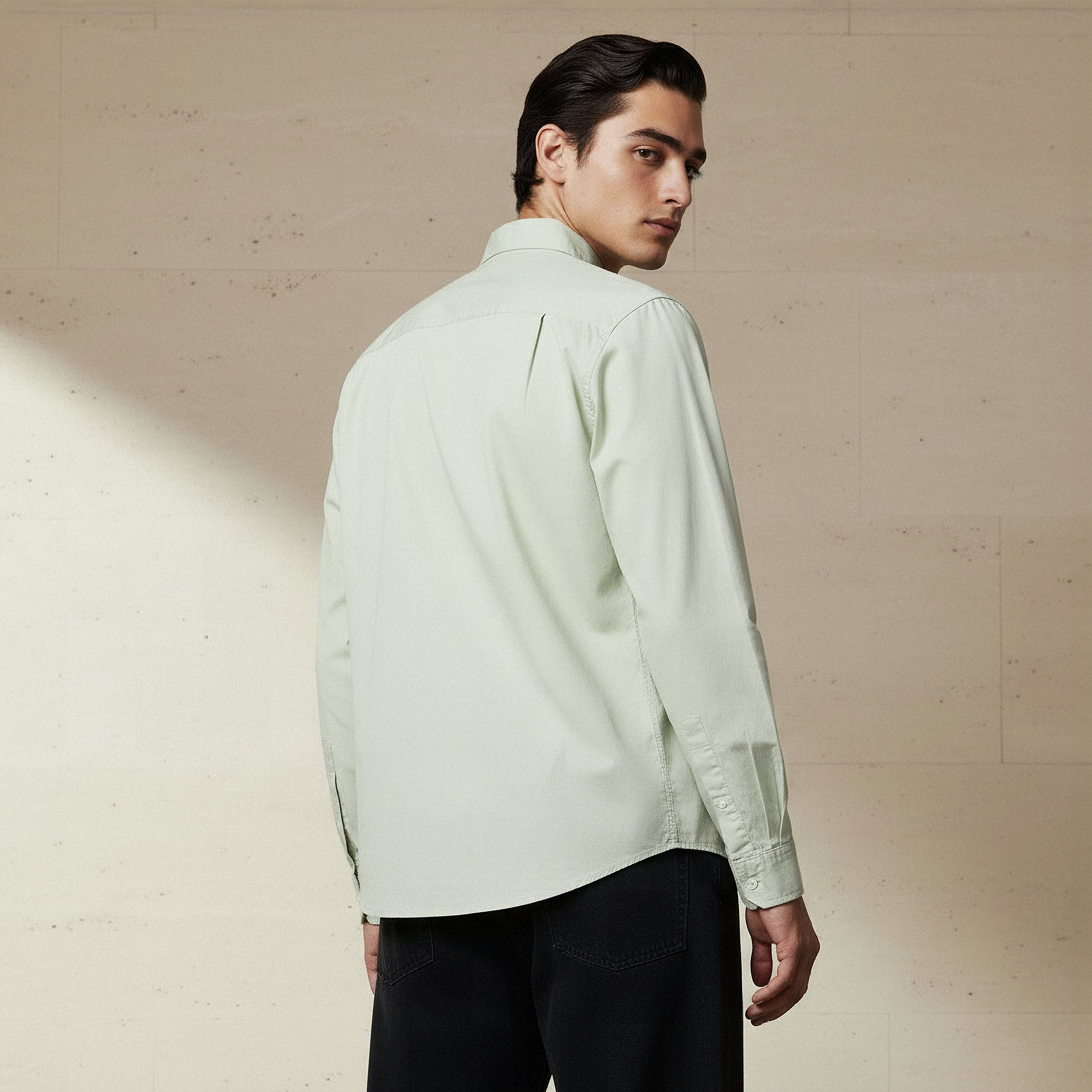 Lee Cooper Men Regular Fit Collared Long Sleeve Shirt-men-clothing-shirts-image-3