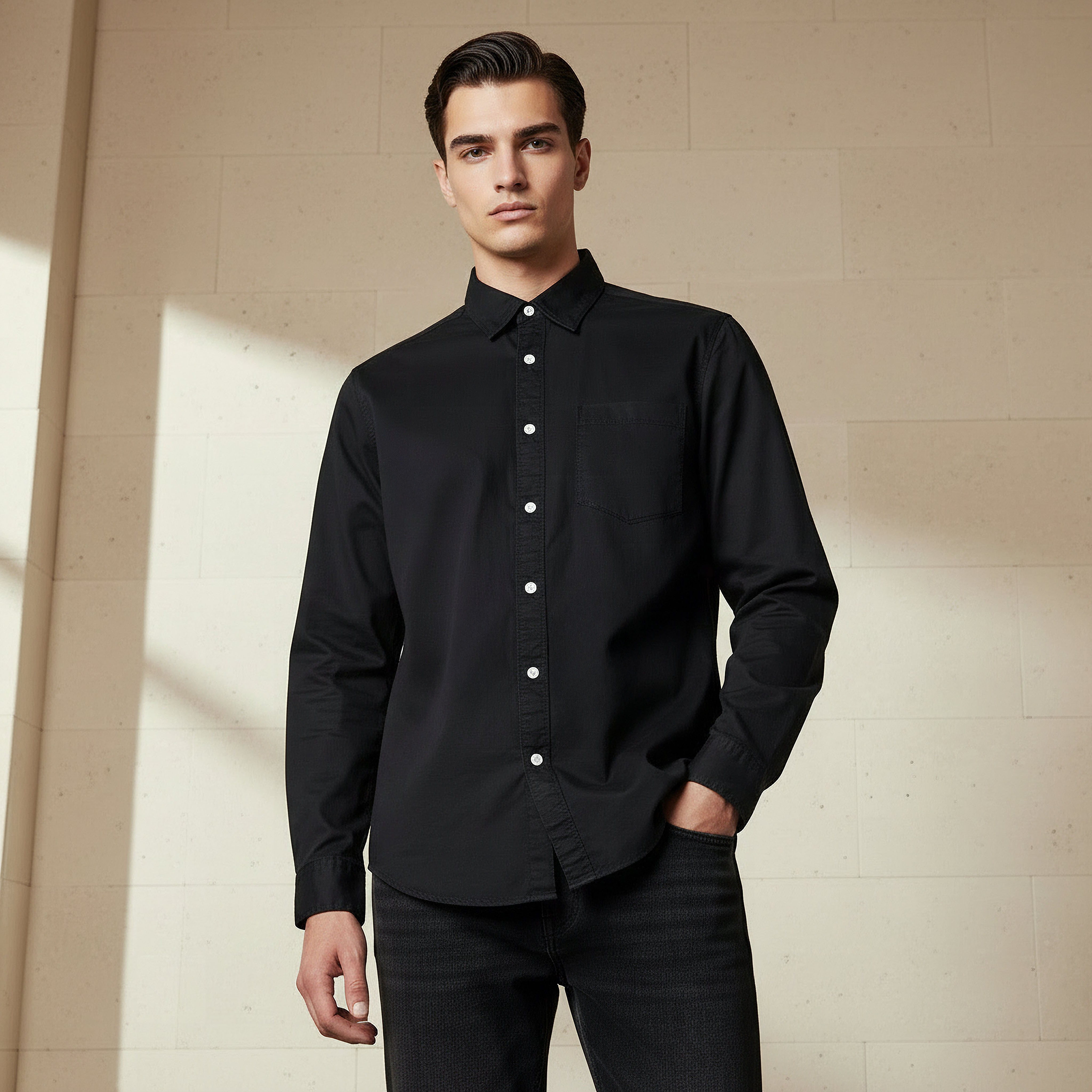 Lee Cooper Men Regular Fit Collared Long Sleeve Shirt-PROMO_SP_KW_2FOR12_110625-image-1