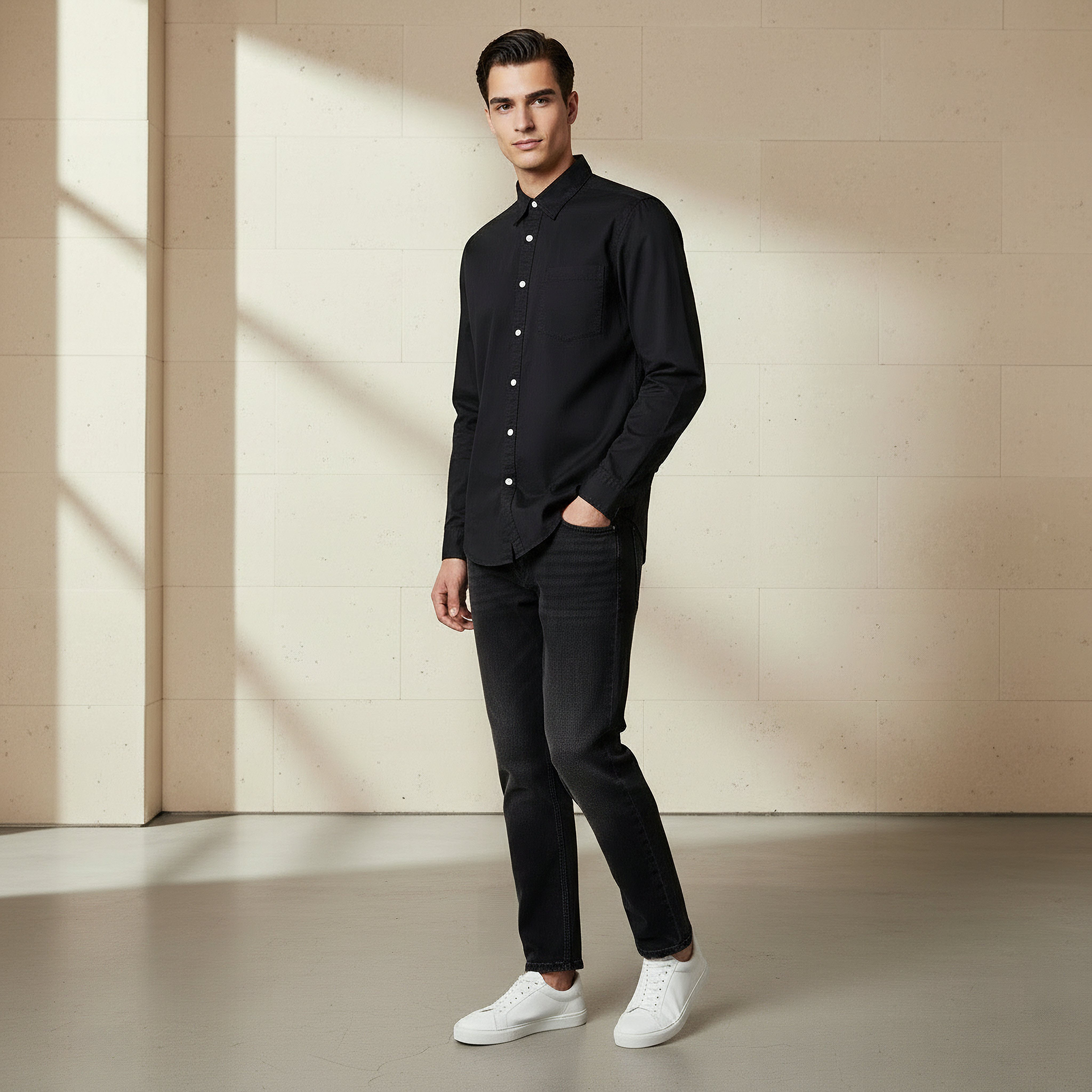 Lee Cooper Men Regular Fit Collared Long Sleeve Shirt-PROMO_SP_KW_2FOR12_110625-image-2
