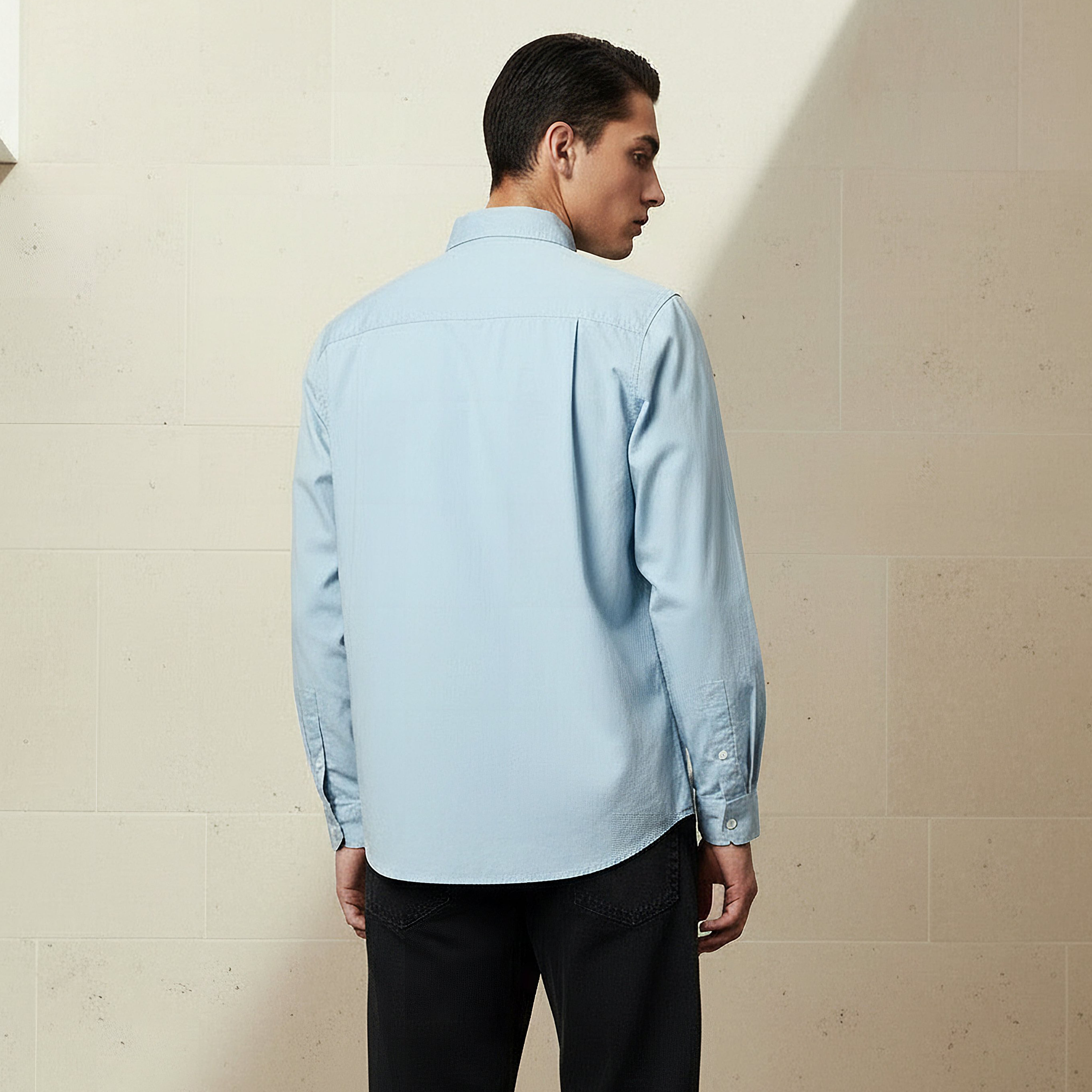 قميص بأكمام طويلة وياقة وقصة عادية للرجال من لي كوبر-men-clothing-shirts-image-3
