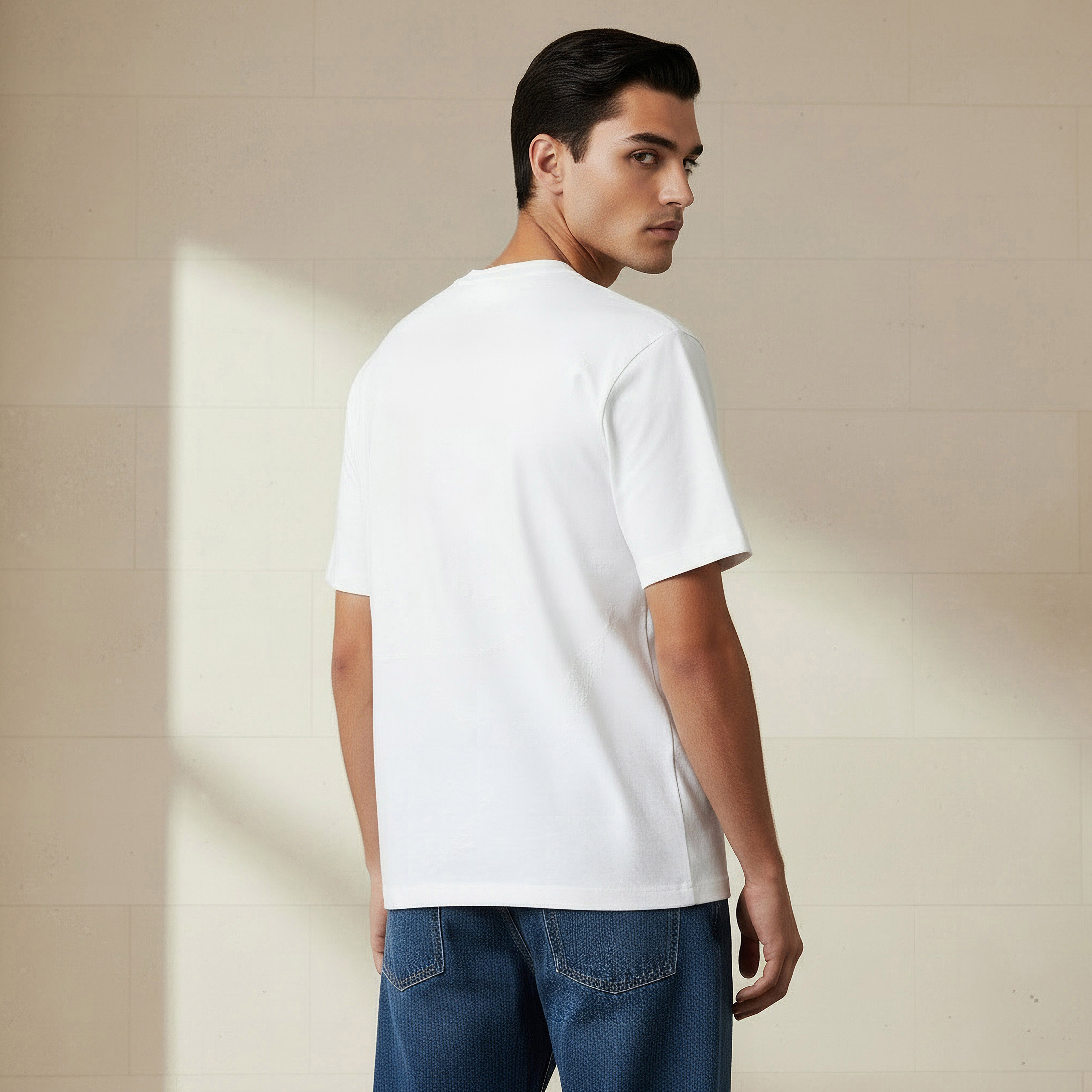 Lee Cooper Men Regular Fit Crew Neck Short Sleeves Jacquard T-shirt-men-clothing-tshirtsandpolos-tshirts-image-4