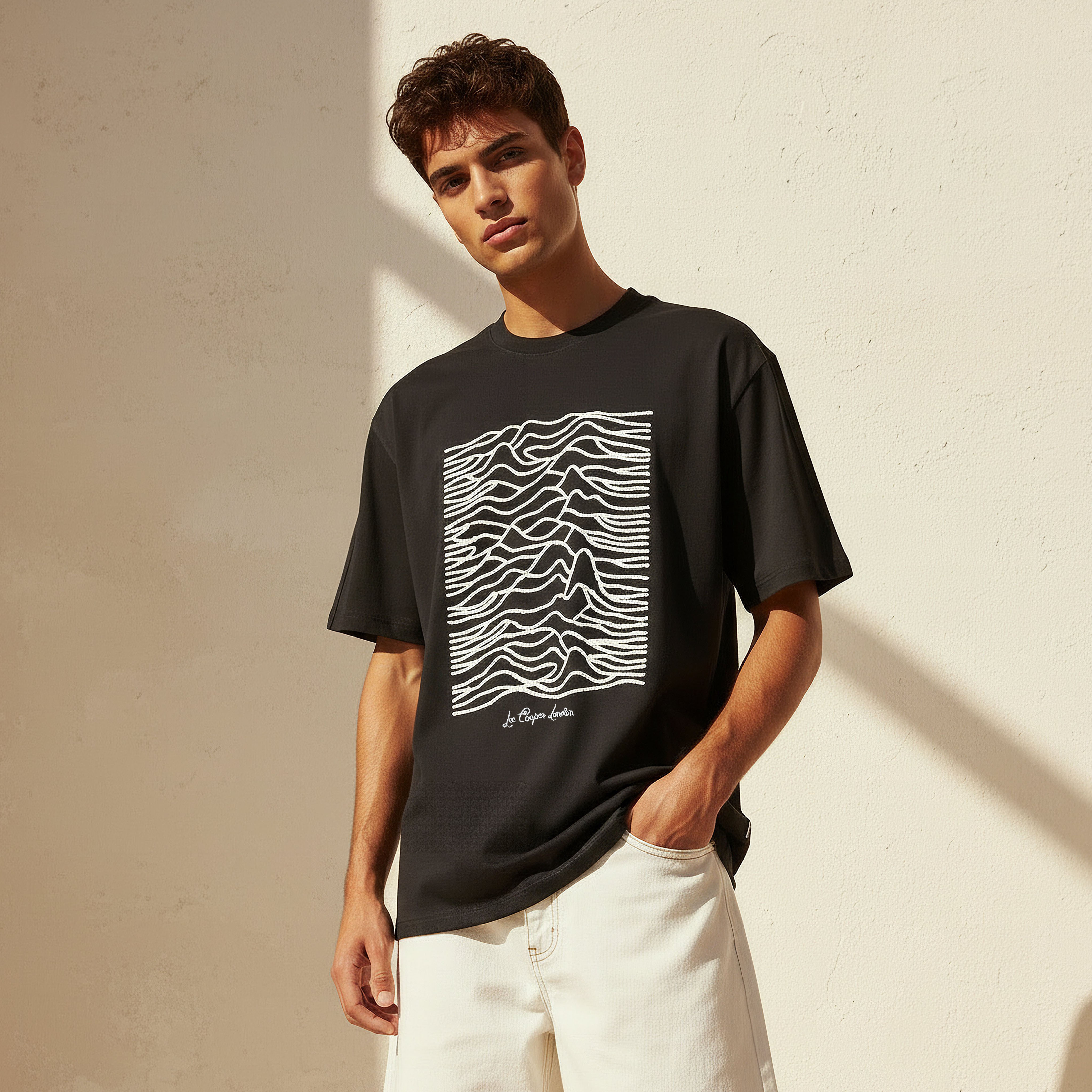 Lee Cooper Men Regular Fit Crew Neck Short Sleeves Embroidered T-shirt-men-clothing-tshirtsandpolos-tshirts-image-1