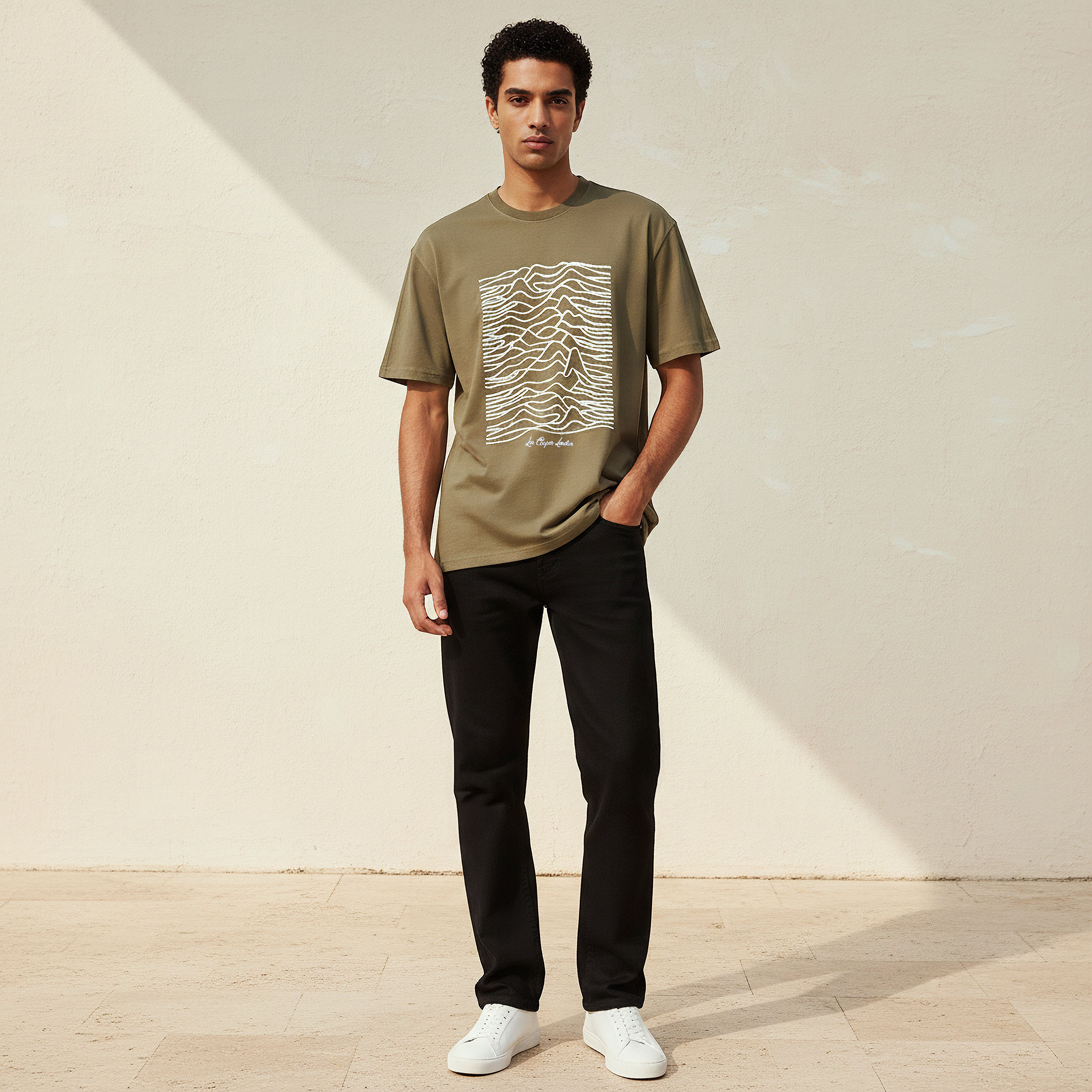 Lee Cooper Men Regular Fit Crew Neck Short Sleeves Embroidered T-shirt-men-clothing-tshirtsandpolos-tshirts-image-3