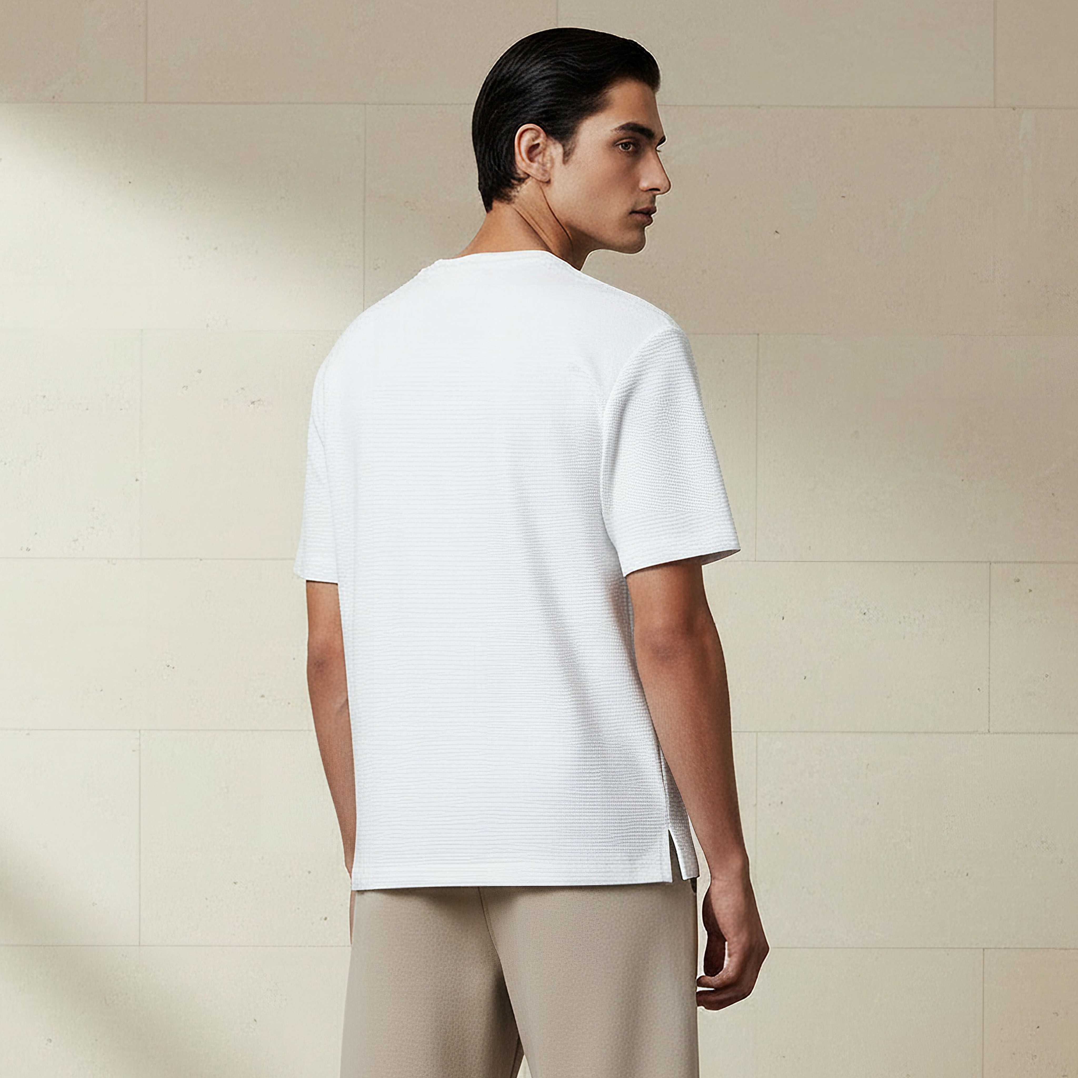 Lee Cooper Men Relaxed Fit Crew Neck Short Sleeves Ribbed T-shirt-men-clothing-tshirtsandpolos-tshirts-image-3